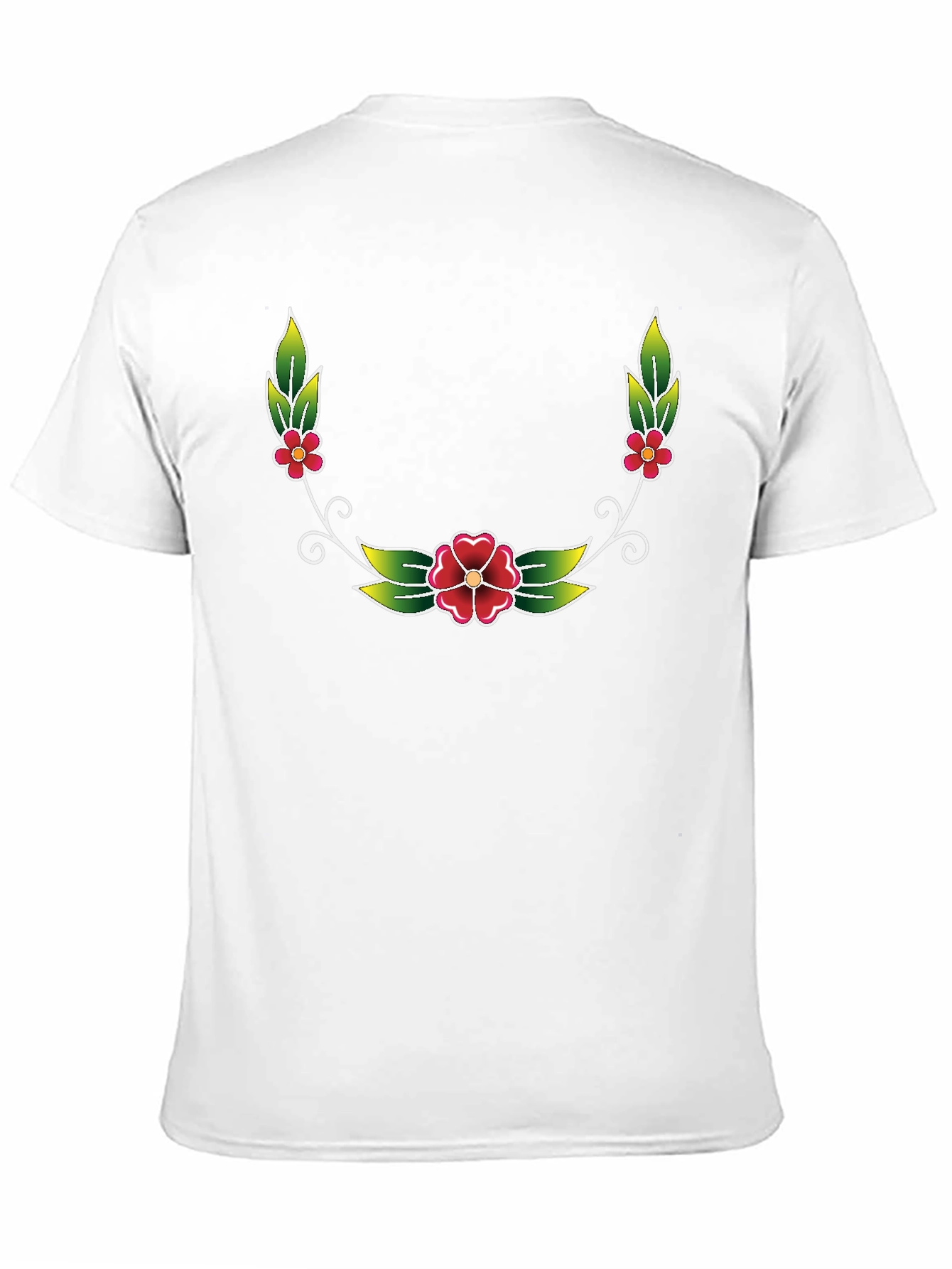Floral Wreath Graphic Tee - Black