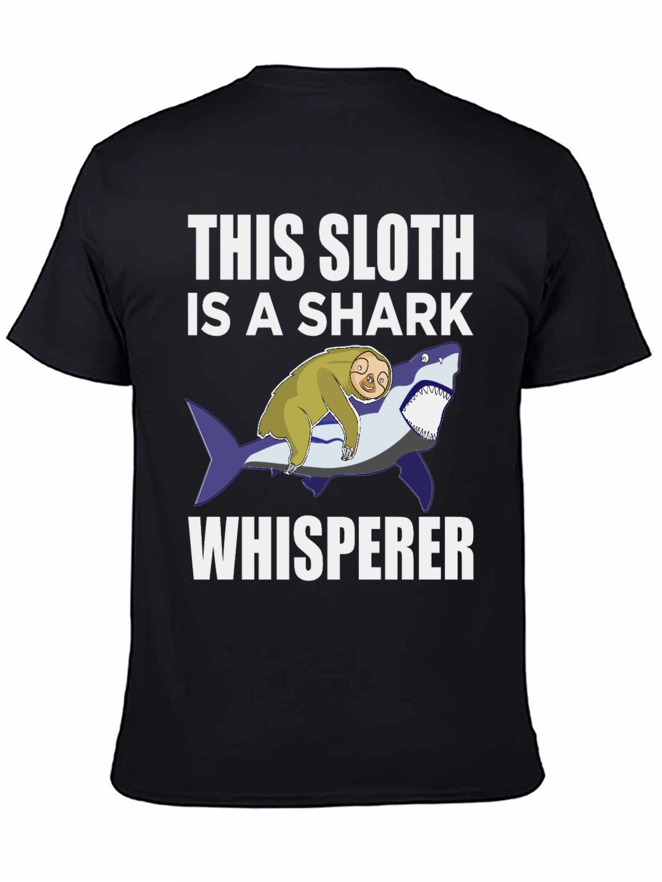 Sloth Shark Whisperer Graphic T-Shirt