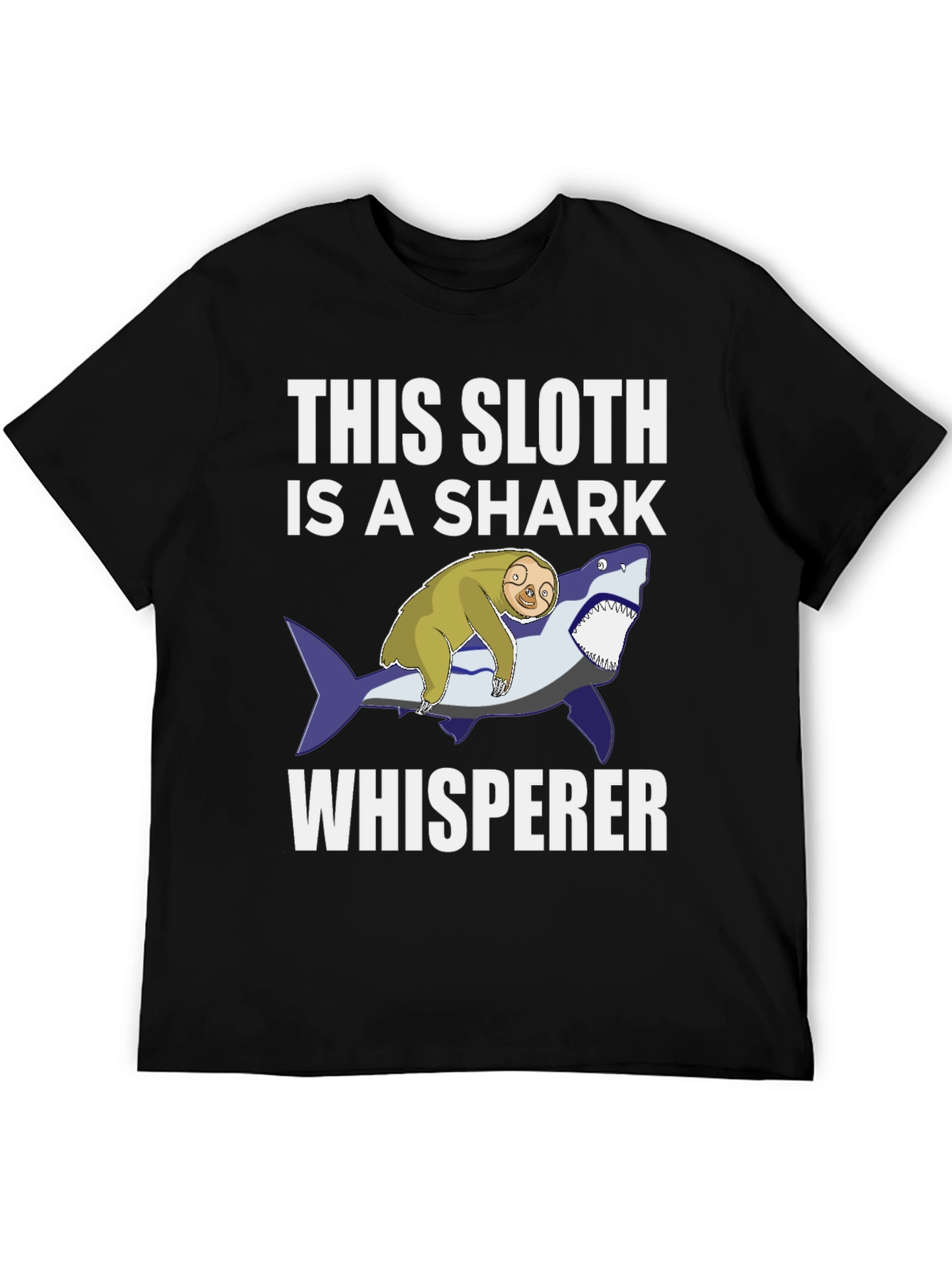 Sloth Shark Whisperer Graphic T-Shirt