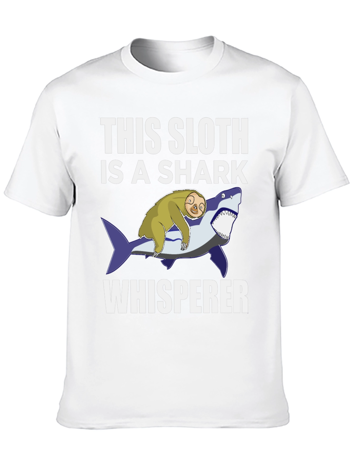 Sloth Shark Whisperer Graphic T-Shirt