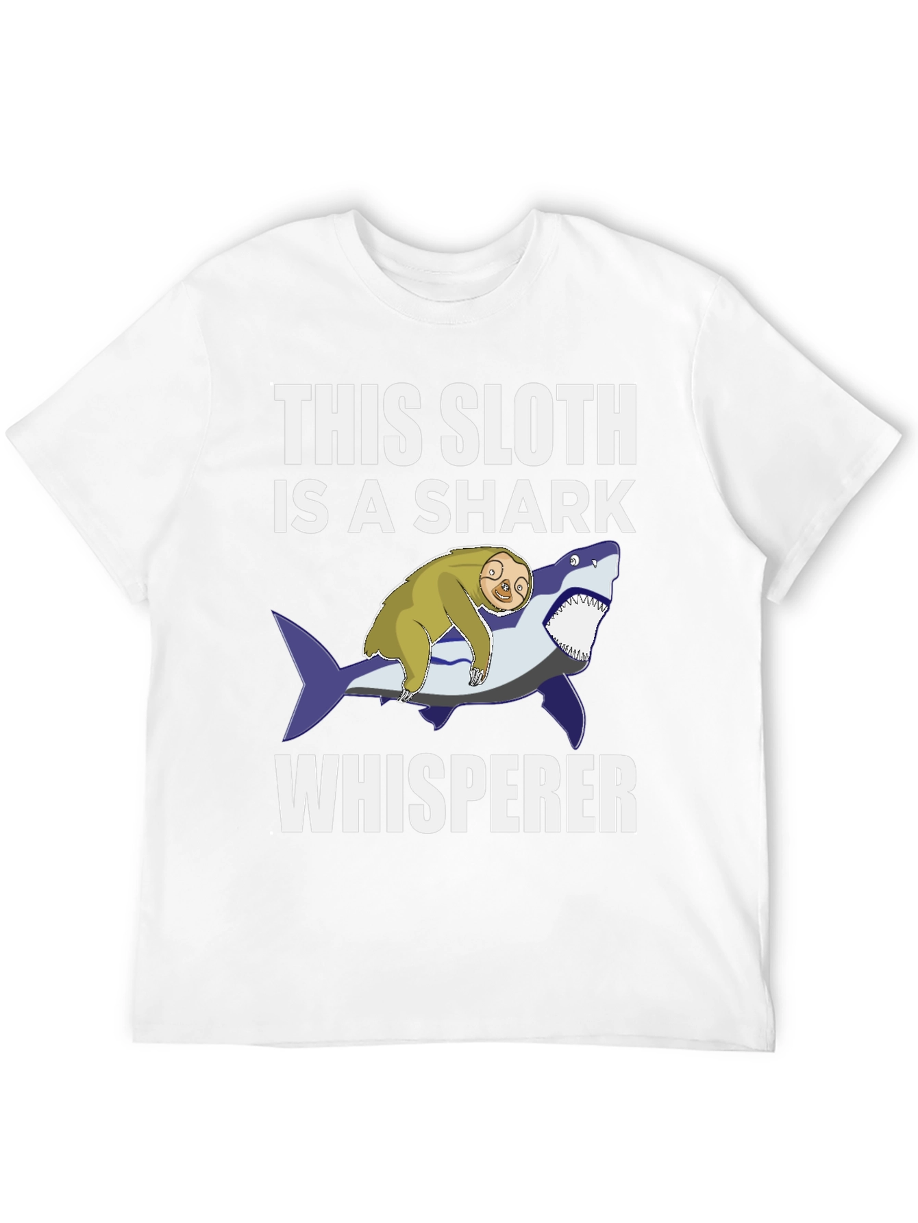 Sloth Shark Whisperer Graphic T-Shirt