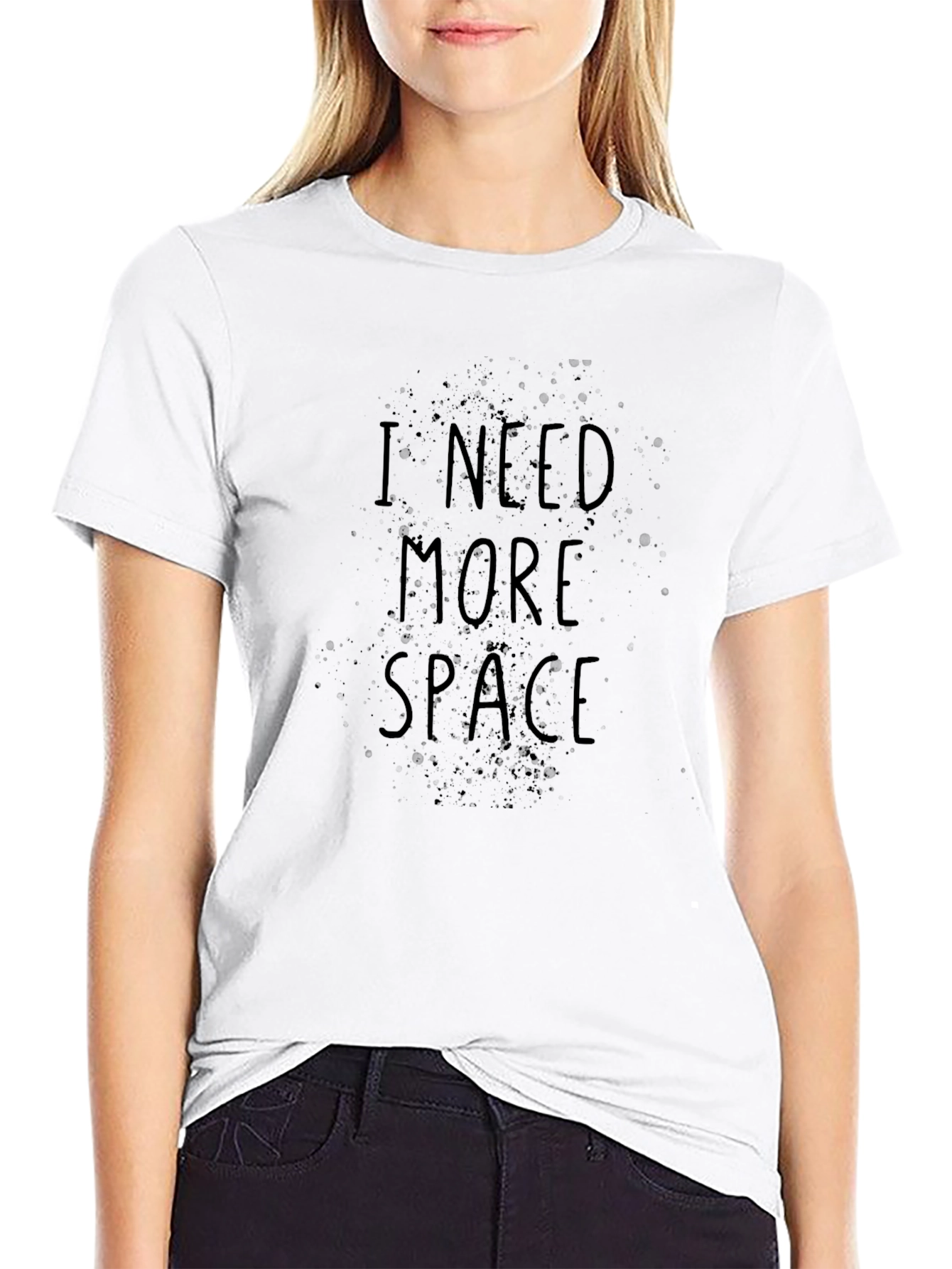I Need More Space Graphic T-Shirt - Black