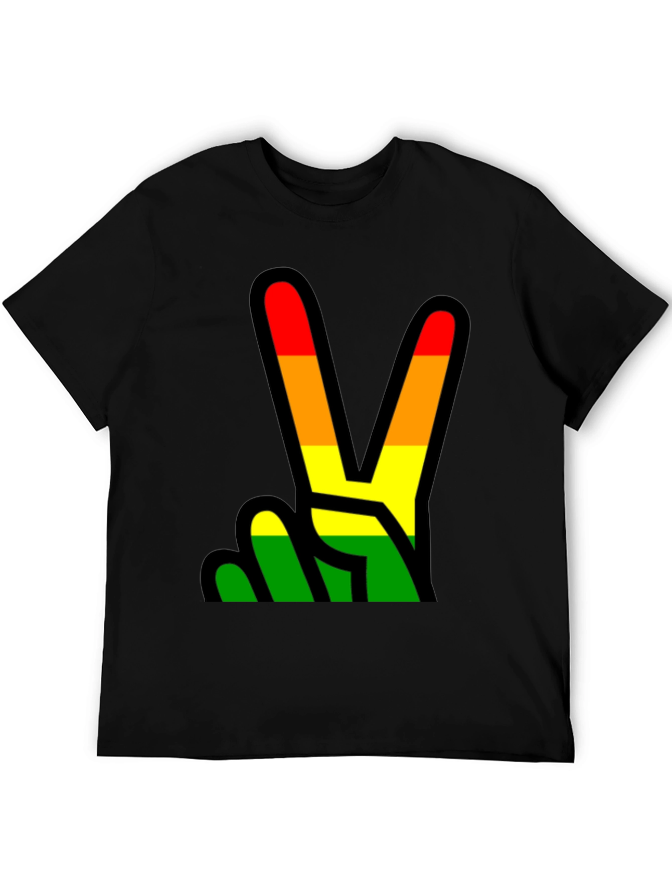 Rainbow Peace Sign Graphic Tee