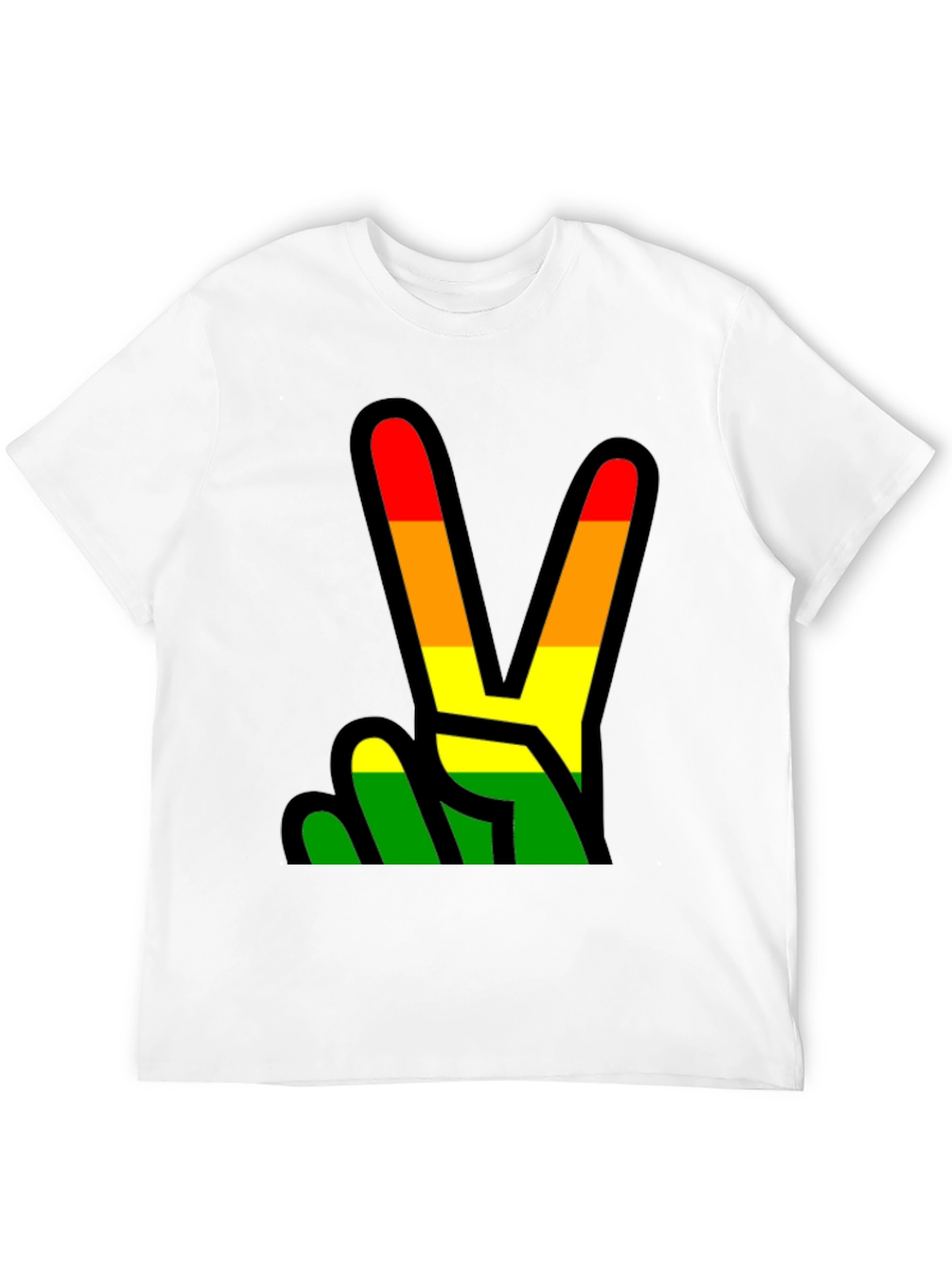Rainbow Peace Sign Graphic Tee