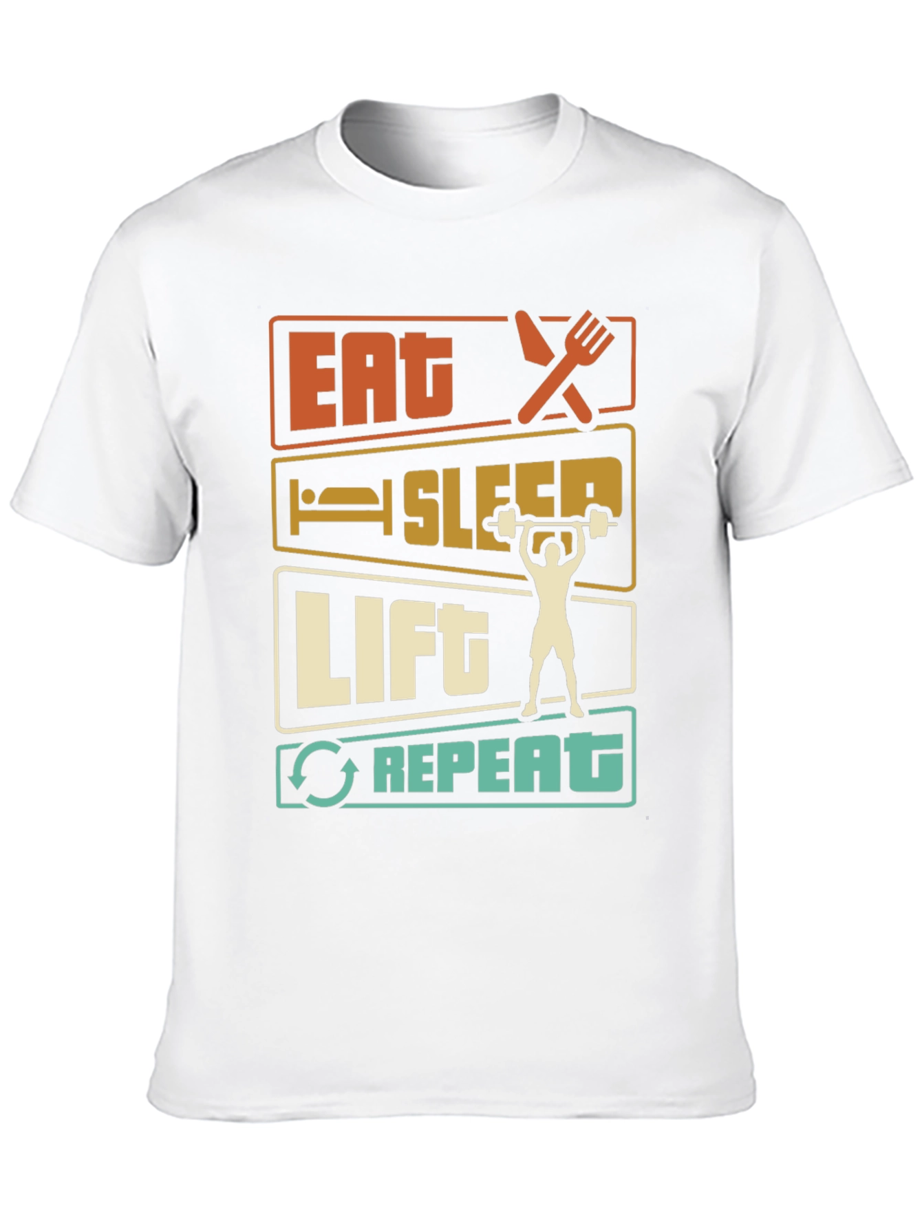 Eat Sleep Lift Repeat Graphic T-Shirt