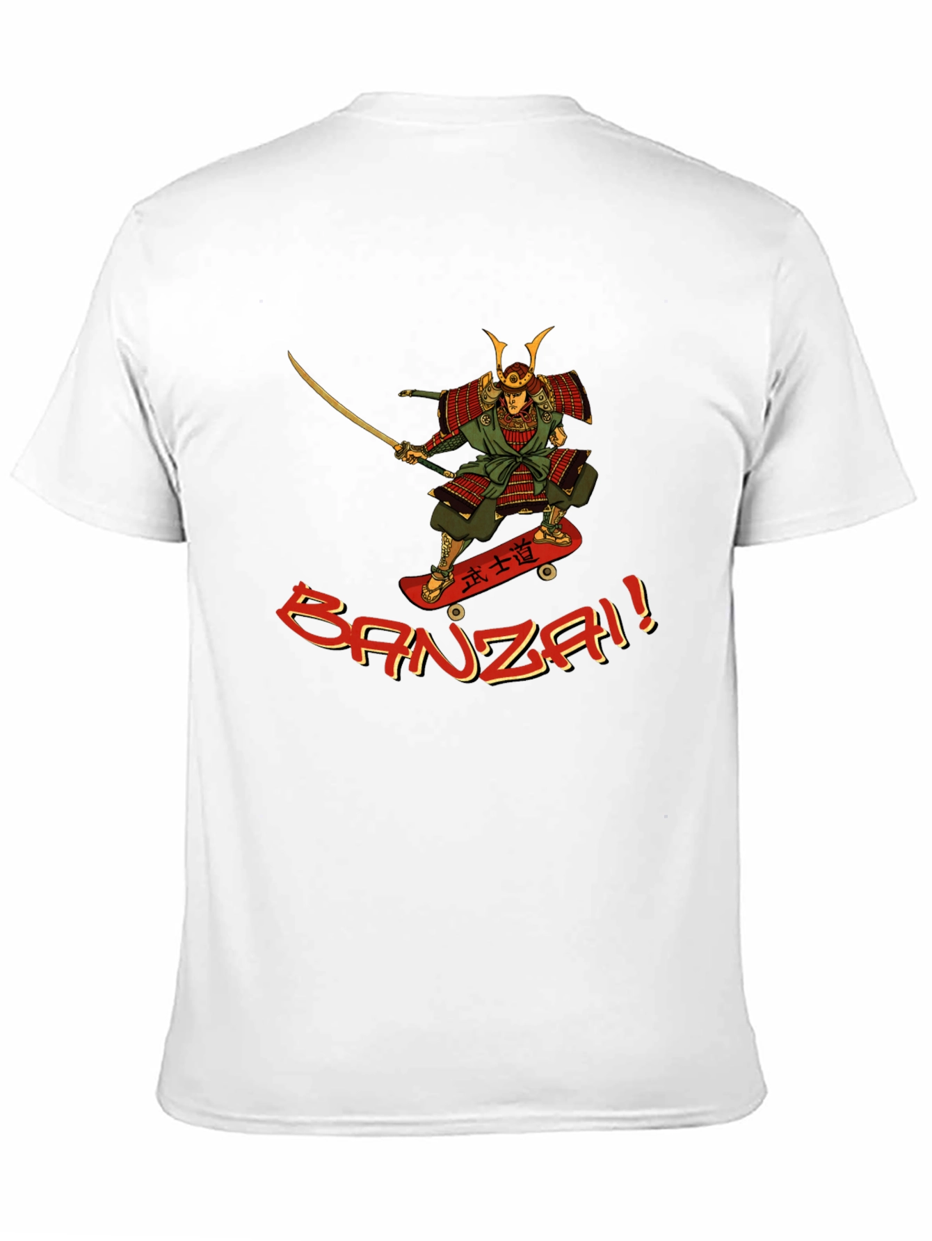 Samurai Skateboarder Graphic T-Shirt