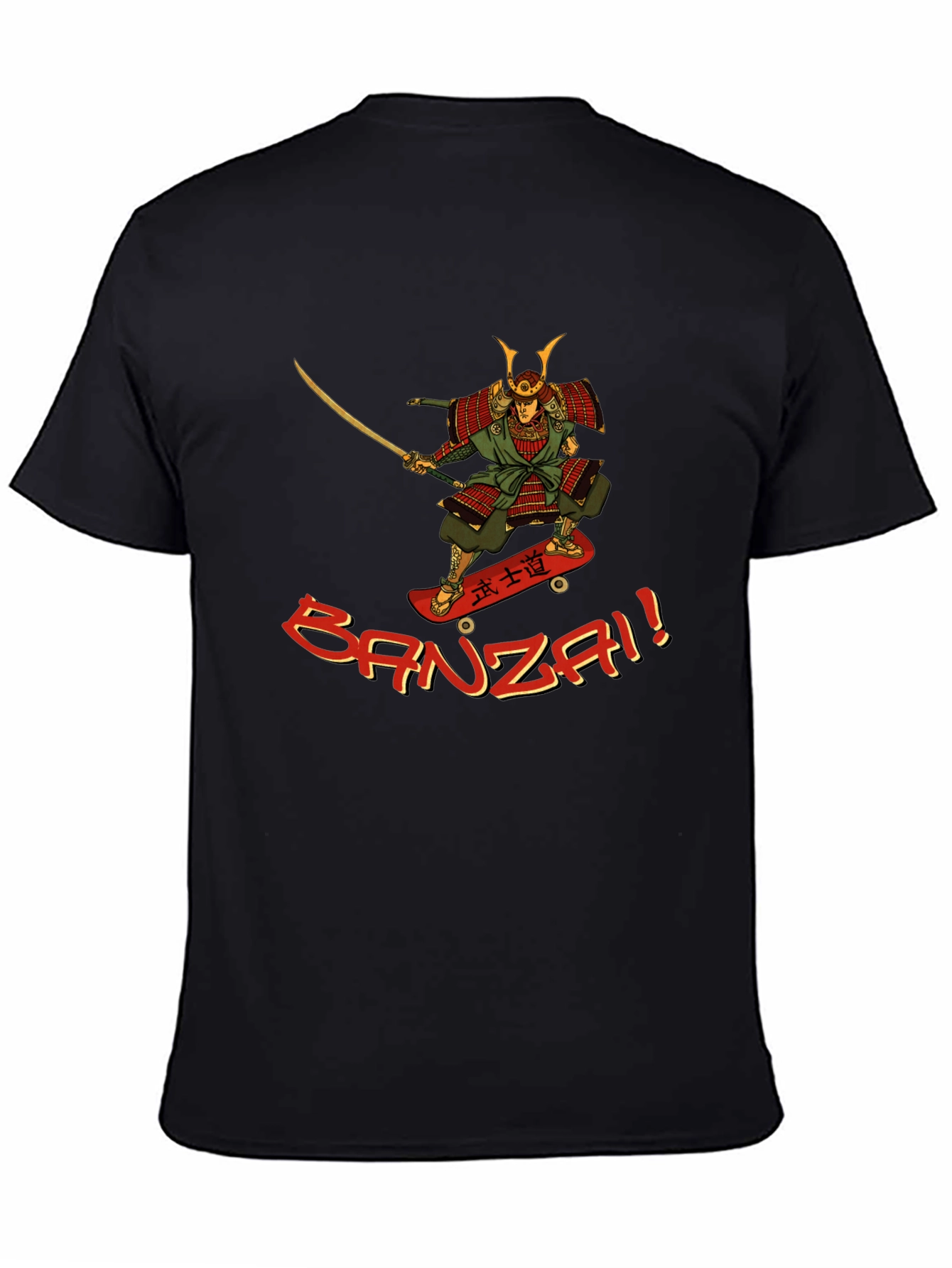 Samurai Skateboarder Graphic T-Shirt