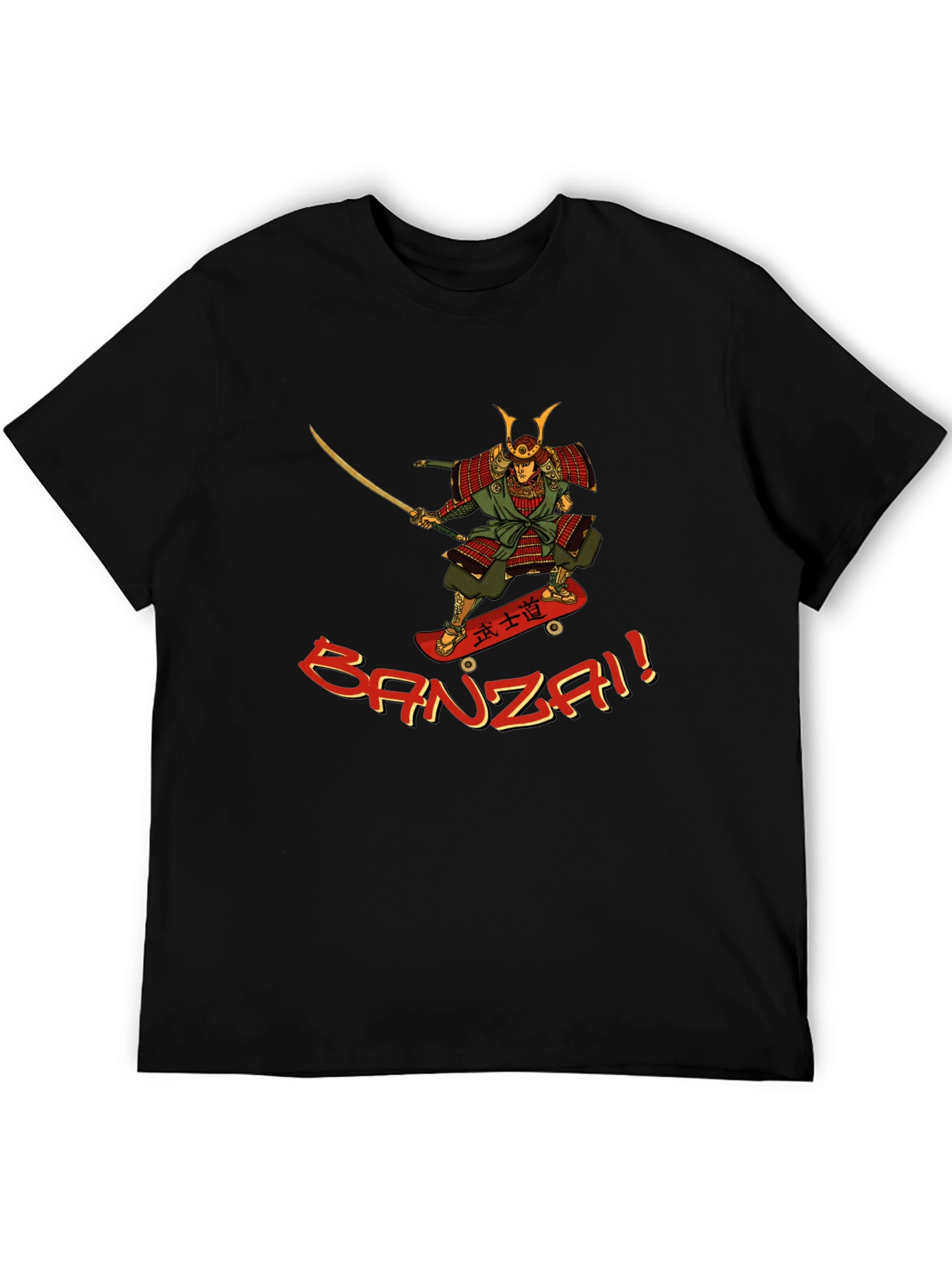Samurai Skateboarder Graphic T-Shirt