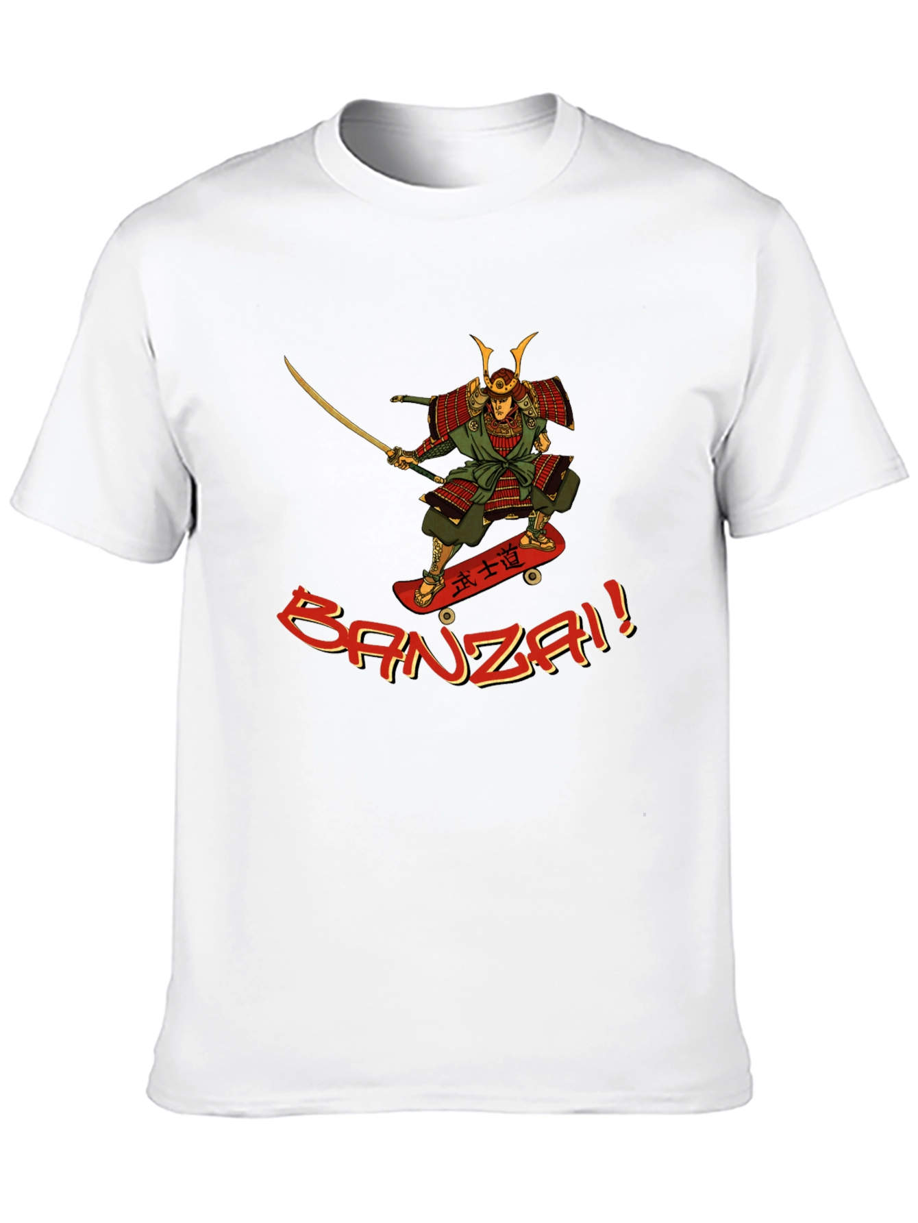 Samurai Skateboarder Graphic T-Shirt