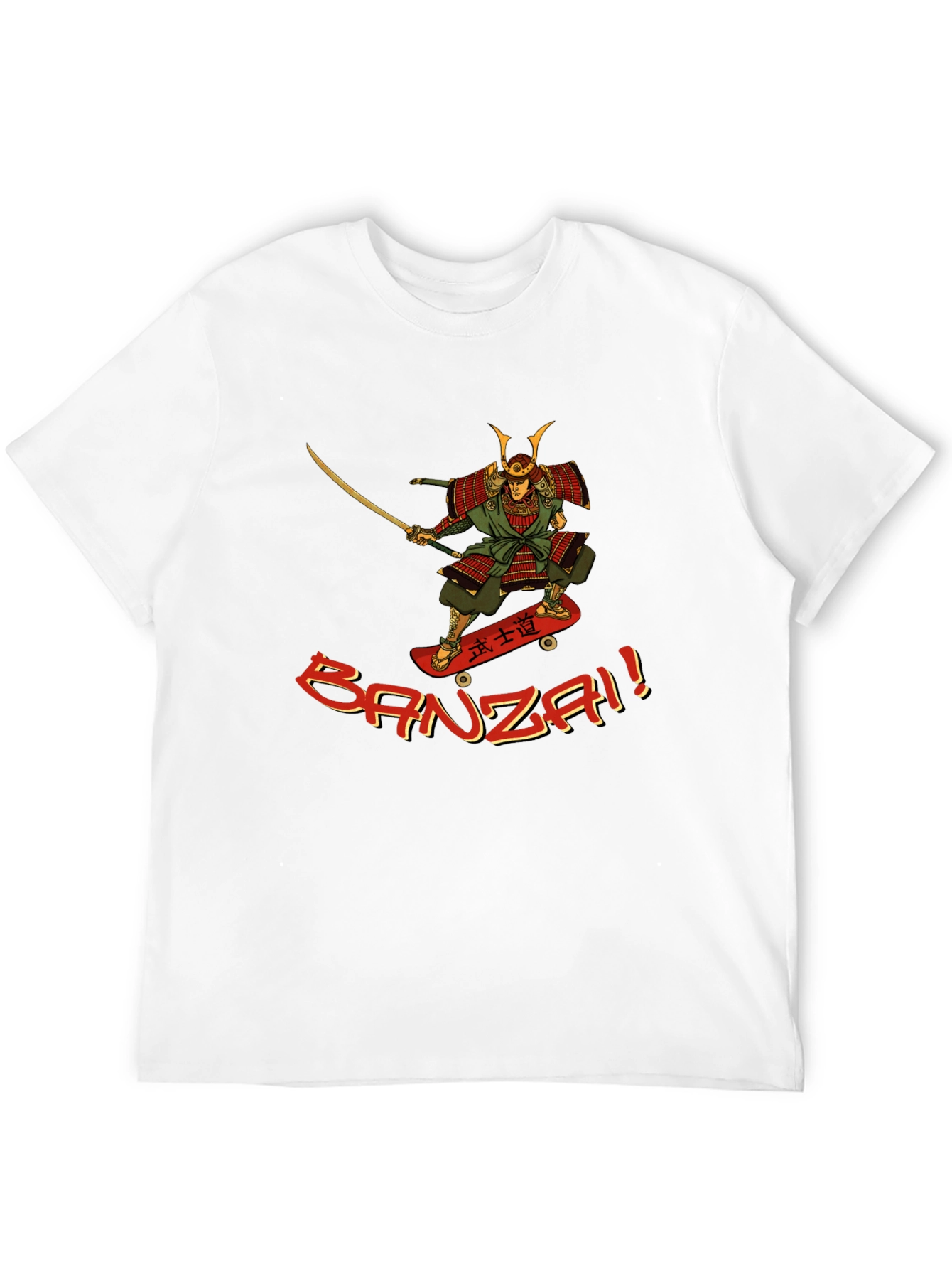 Samurai Skateboarder Graphic T-Shirt