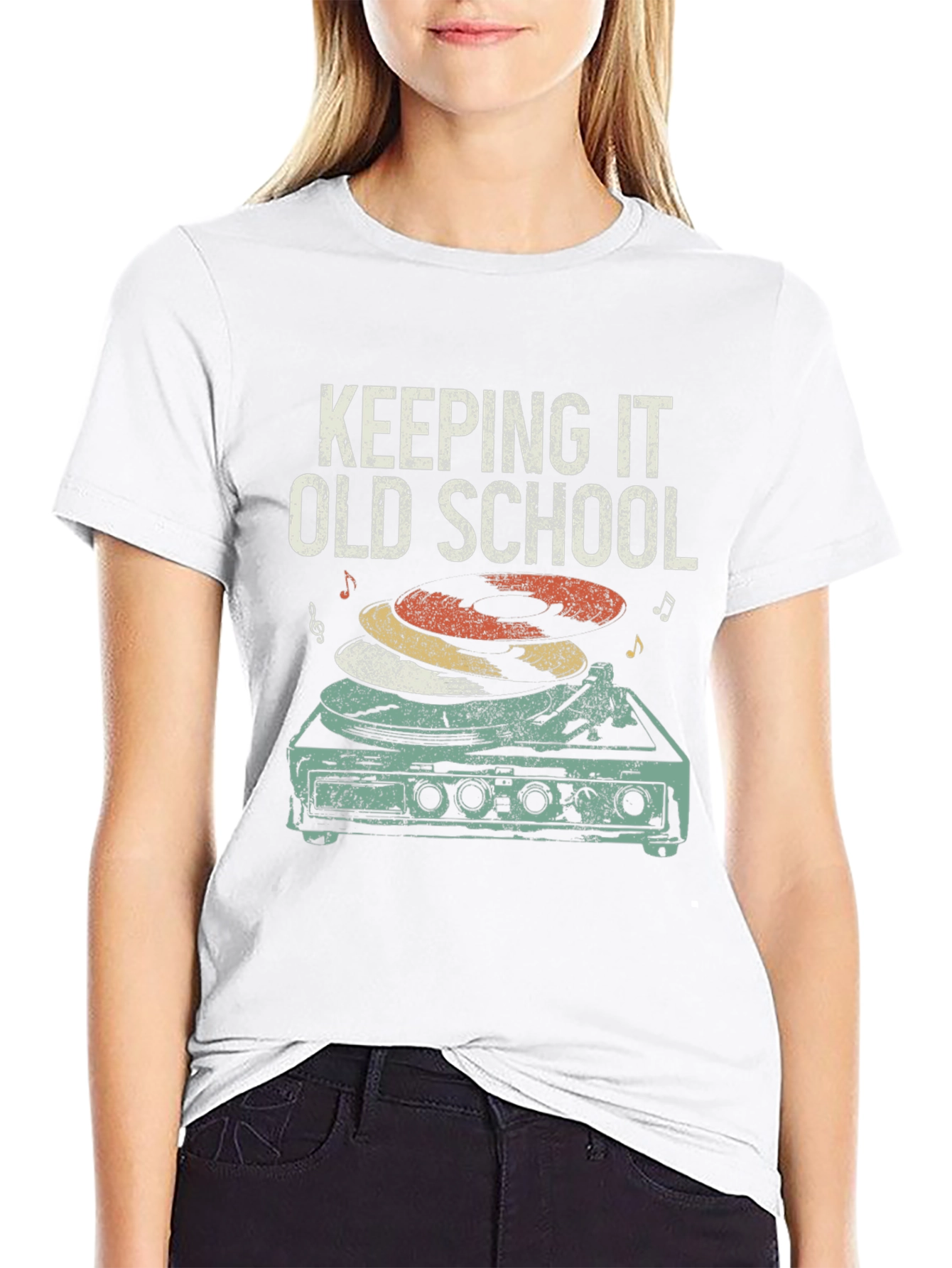 Keeping It Old School Retro Turntable T-Shirt