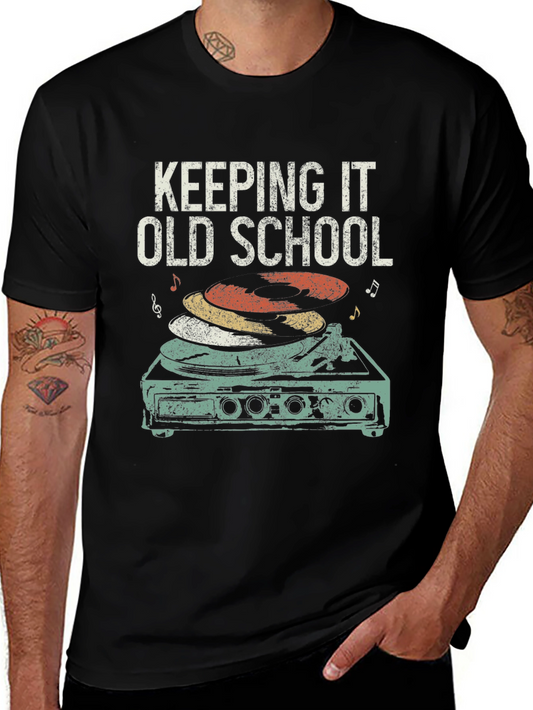Keeping It Old School Retro Turntable T-Shirt