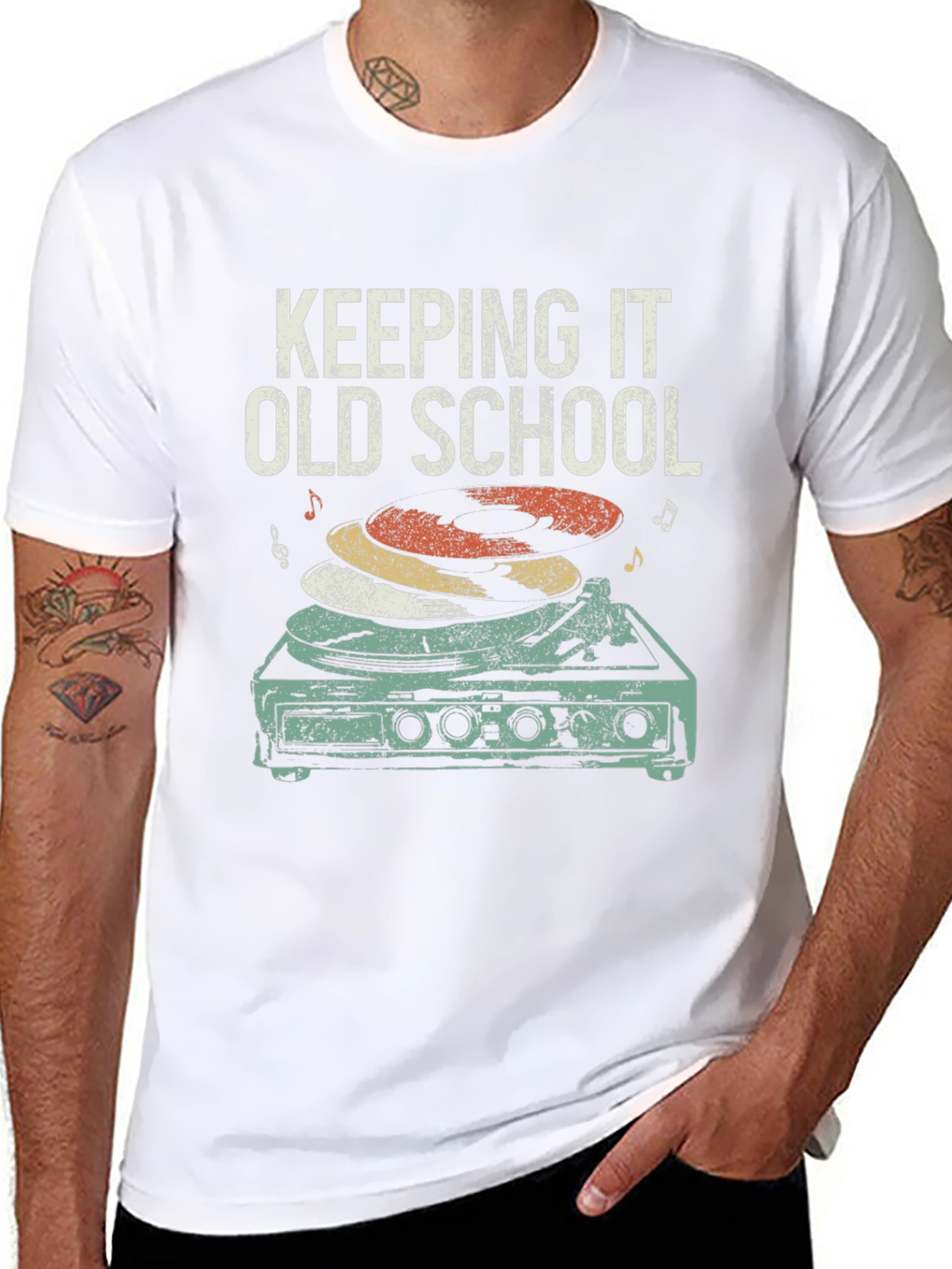 Keeping It Old School Retro Turntable T-Shirt