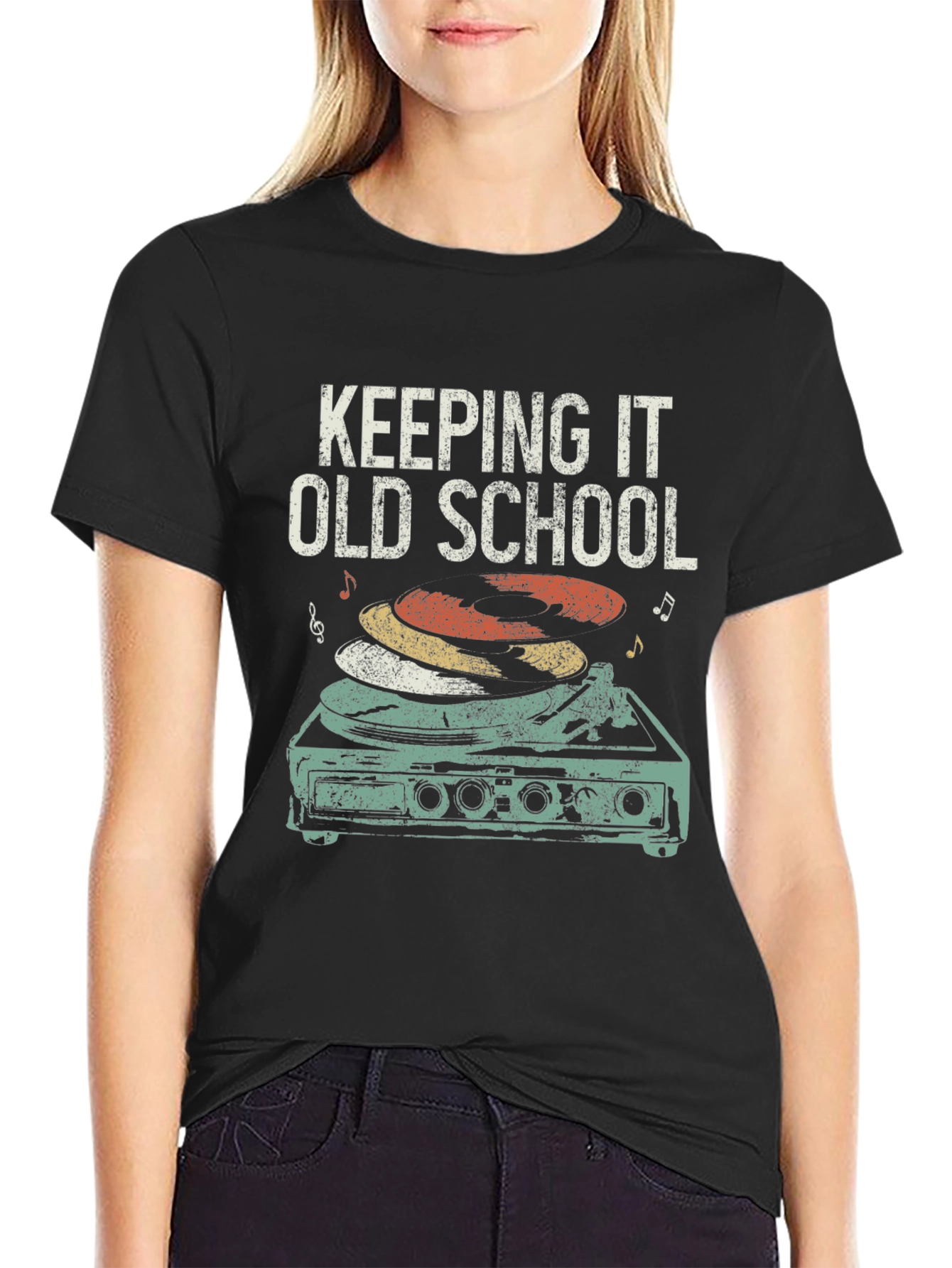 Keeping It Old School Retro Turntable T-Shirt