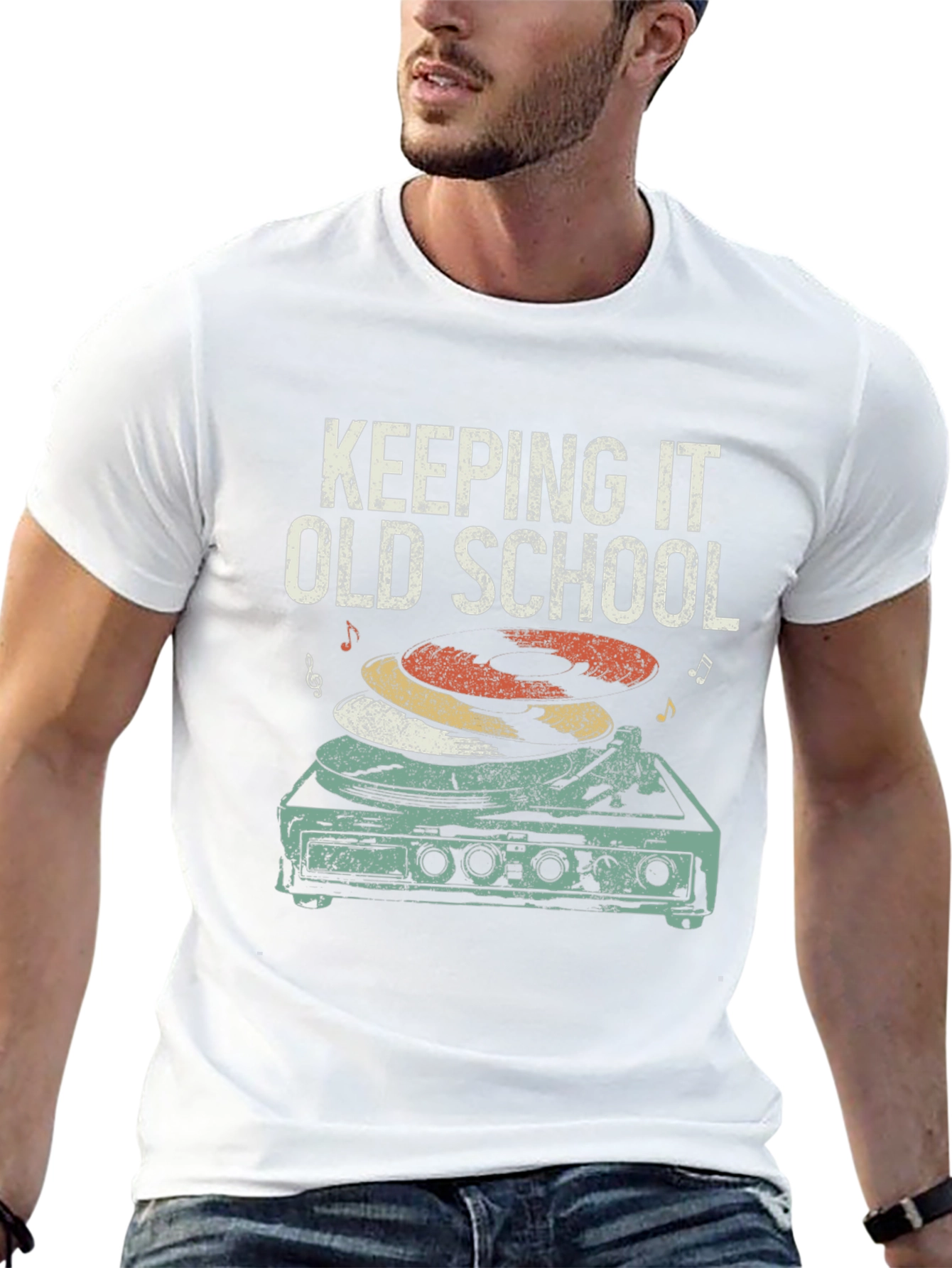 Keeping It Old School Retro Turntable T-Shirt