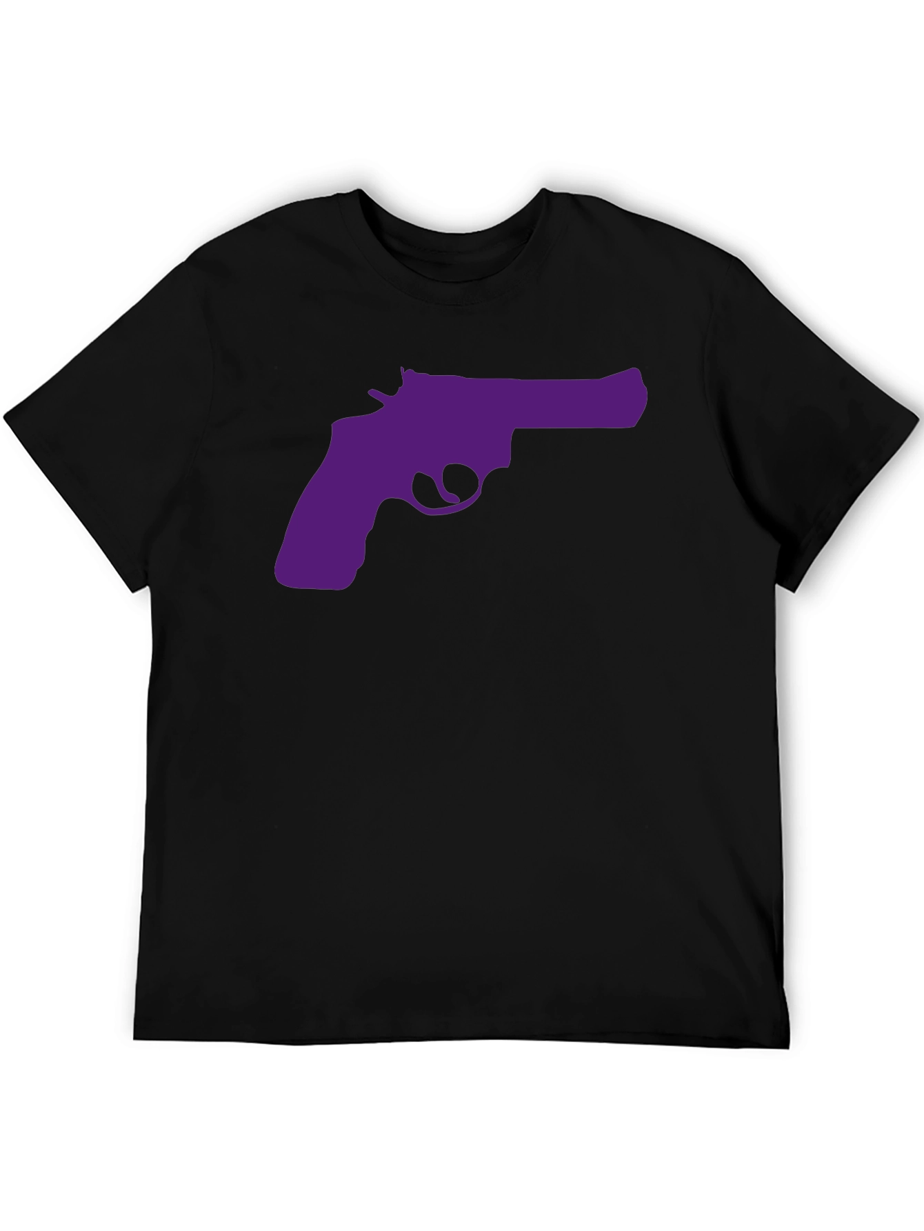 Purple Revolver Graphic Black T-Shirt