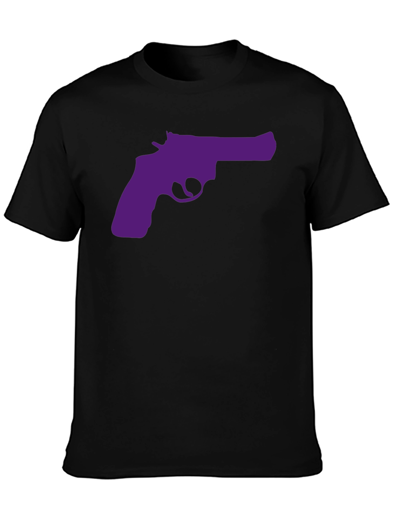 Purple Revolver Graphic Black T-Shirt