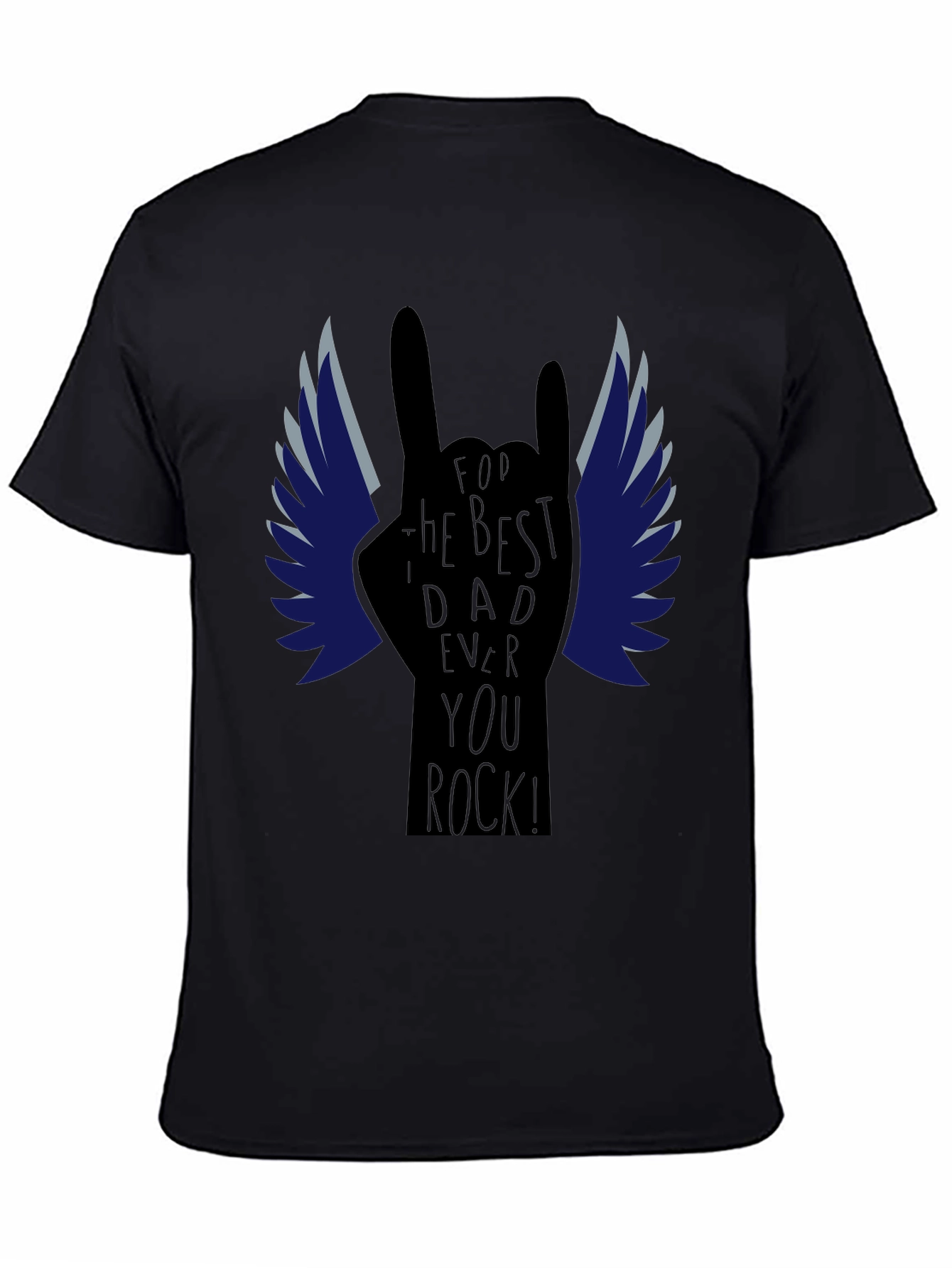 Best Dad Ever Rock Hand T-Shirt