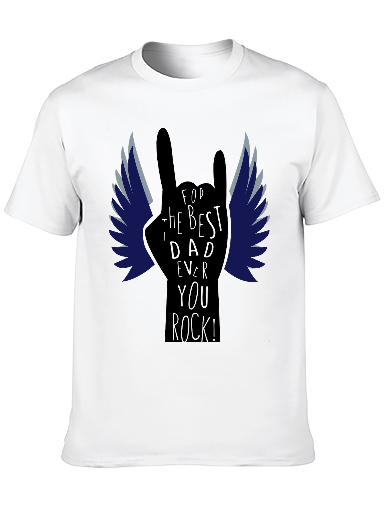 Best Dad Ever Rock Hand T-Shirt