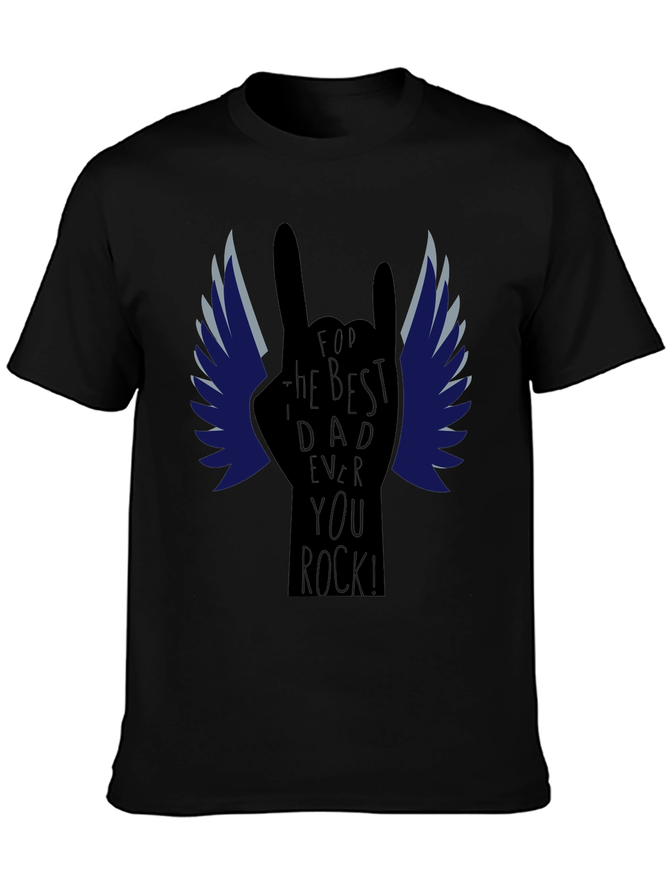 Best Dad Ever Rock Hand T-Shirt