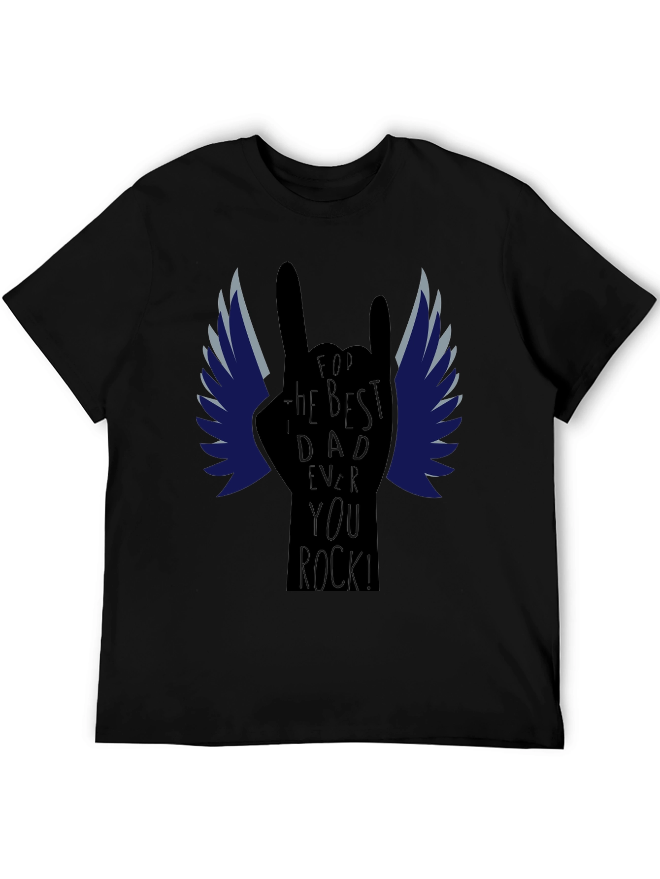 Best Dad Ever Rock Hand T-Shirt