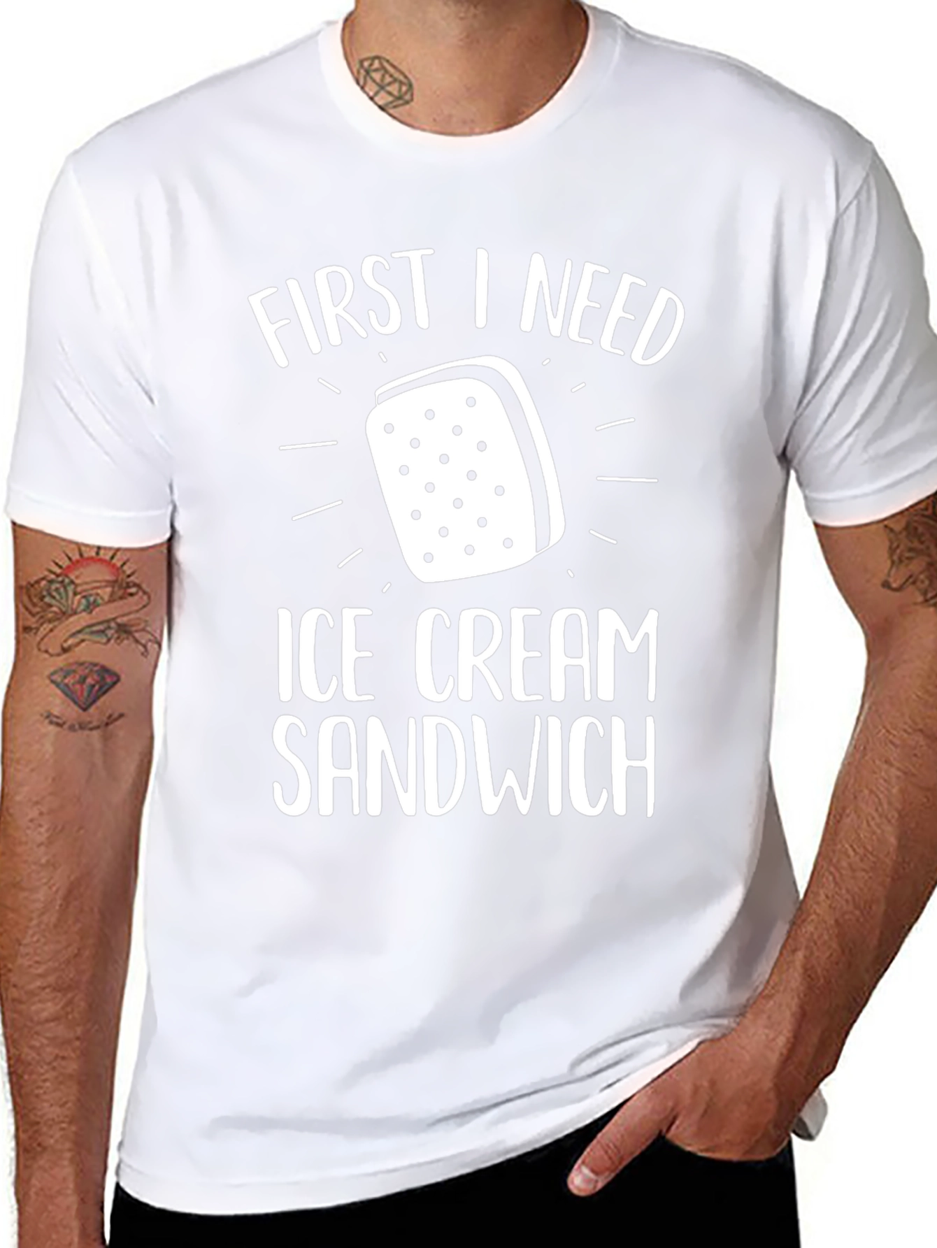 First I Need Ice Cream Sandwich T-Shirt