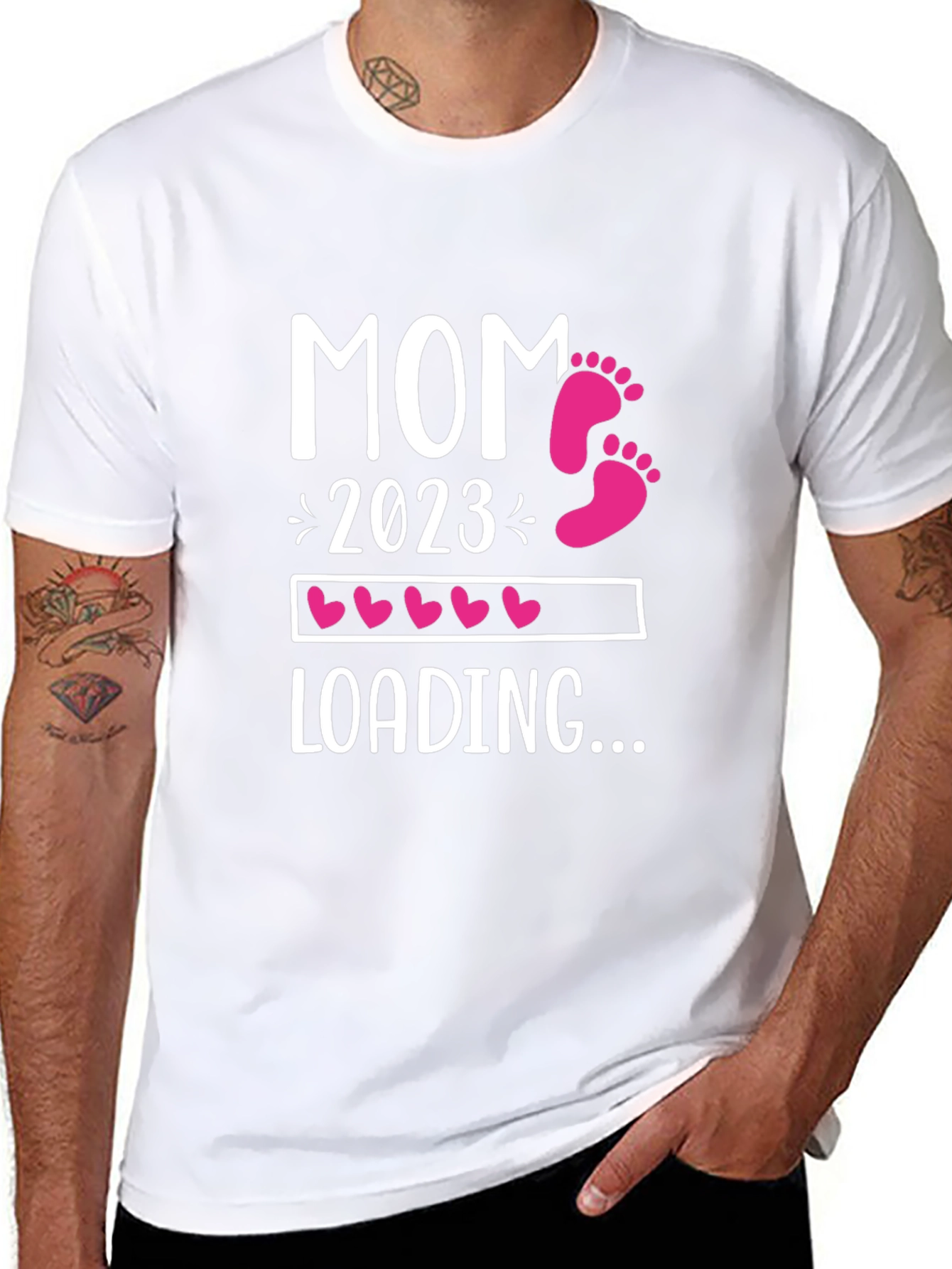 Mom 2023 Loading T-Shirt - Expecting New Mom Tee