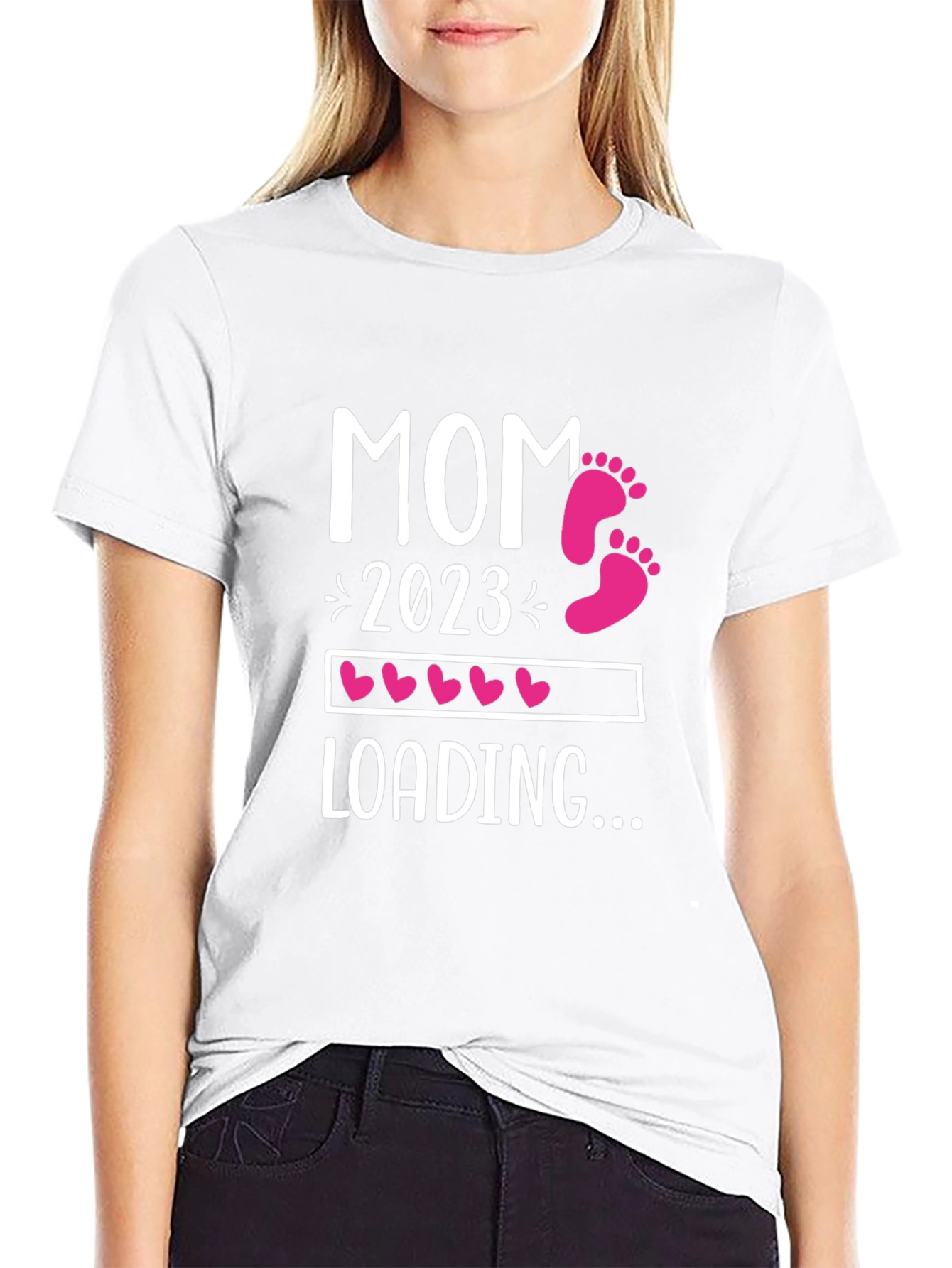 Mom 2023 Loading T-Shirt - Expecting New Mom Tee