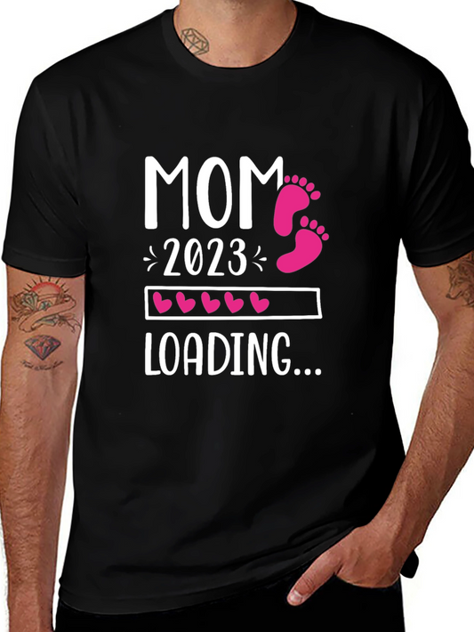 Mom 2023 Loading T-Shirt - Expecting New Mom Tee