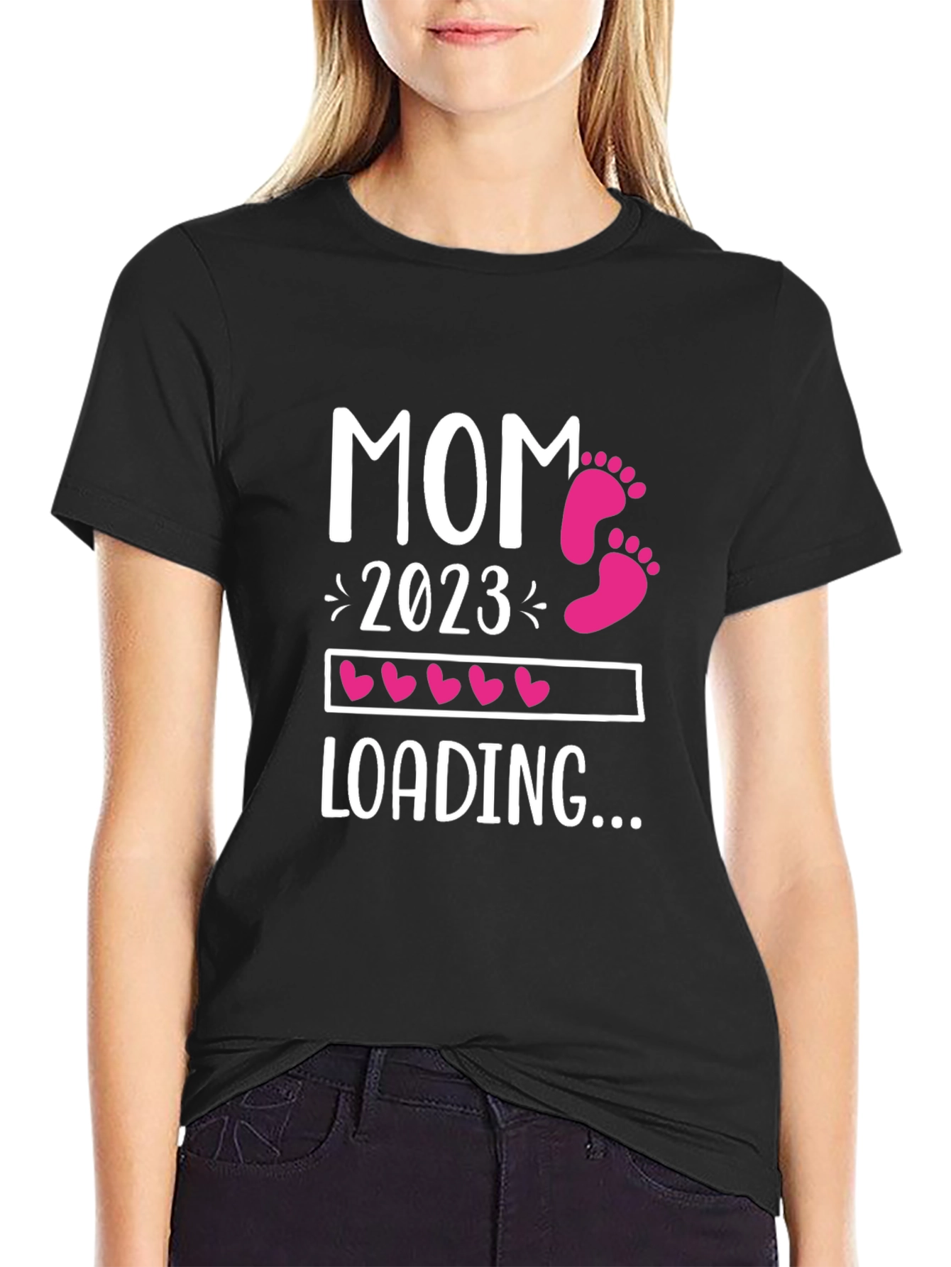 Mom 2023 Loading T-Shirt - Expecting New Mom Tee