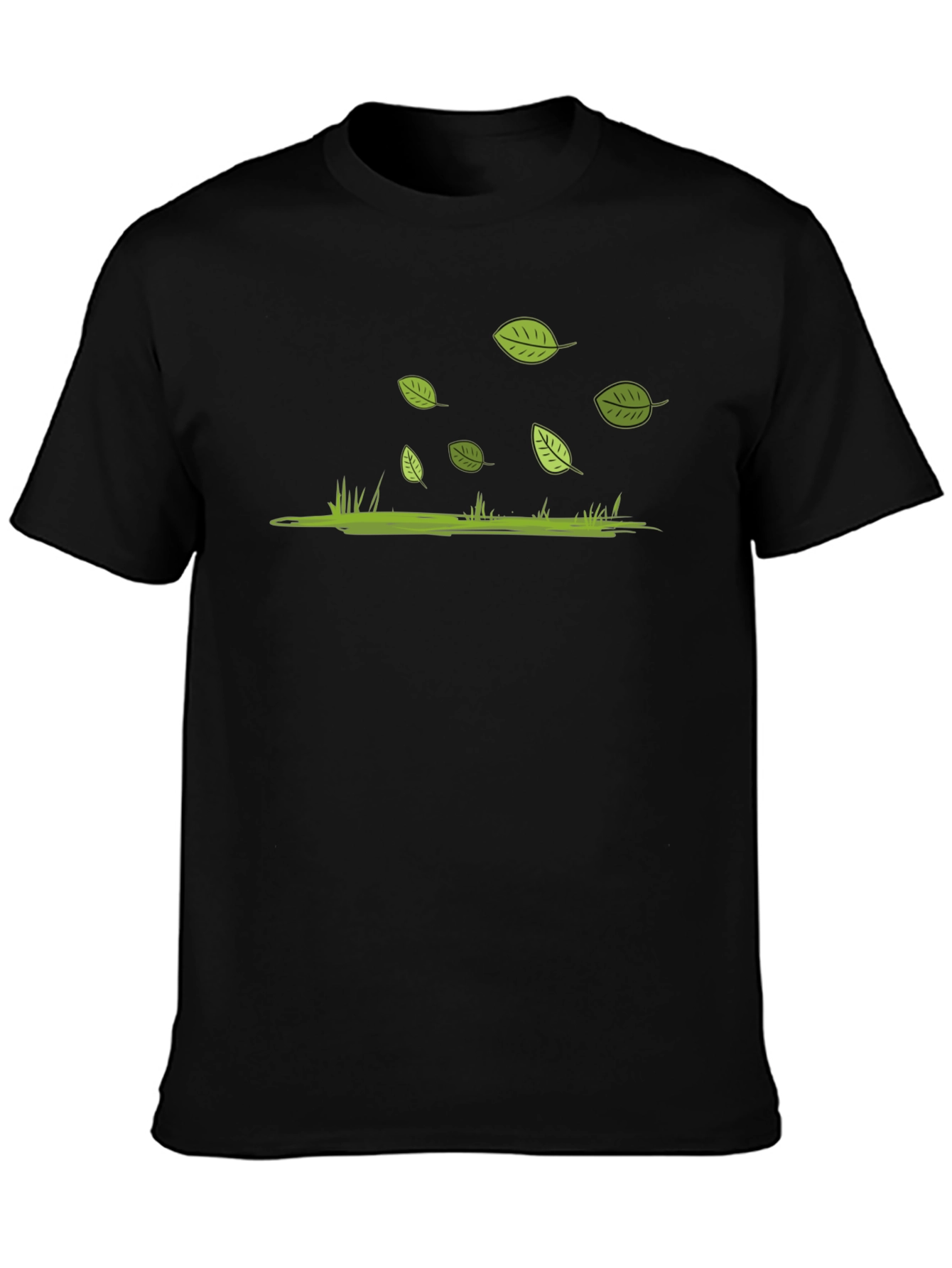 Nature Tee: Leaves & Grass Design