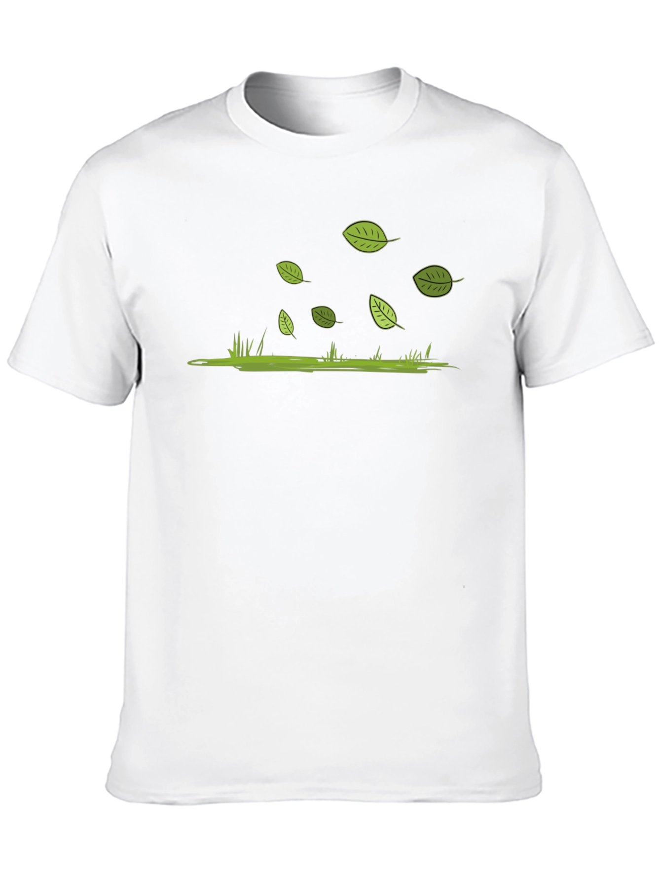 Nature Tee: Leaves & Grass Design
