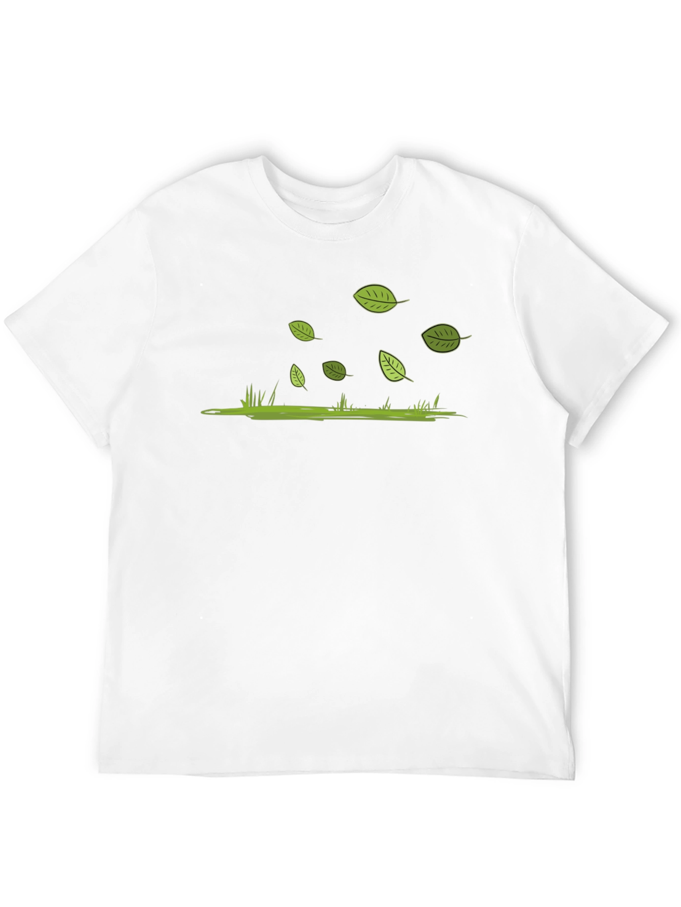 Nature Tee: Leaves & Grass Design