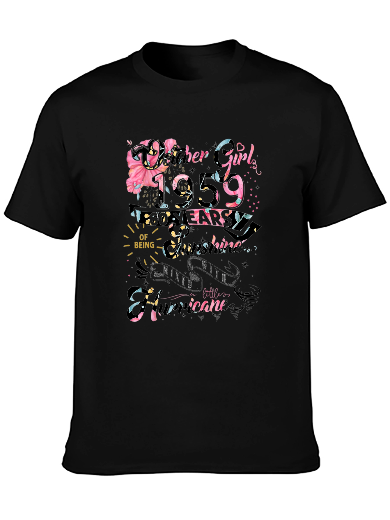 October Girl 1959 60 Years T-Shirt