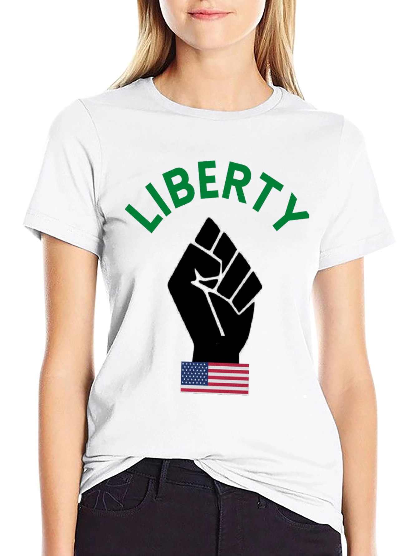 Liberty Fist Graphic T-Shirt - Patriotic Design