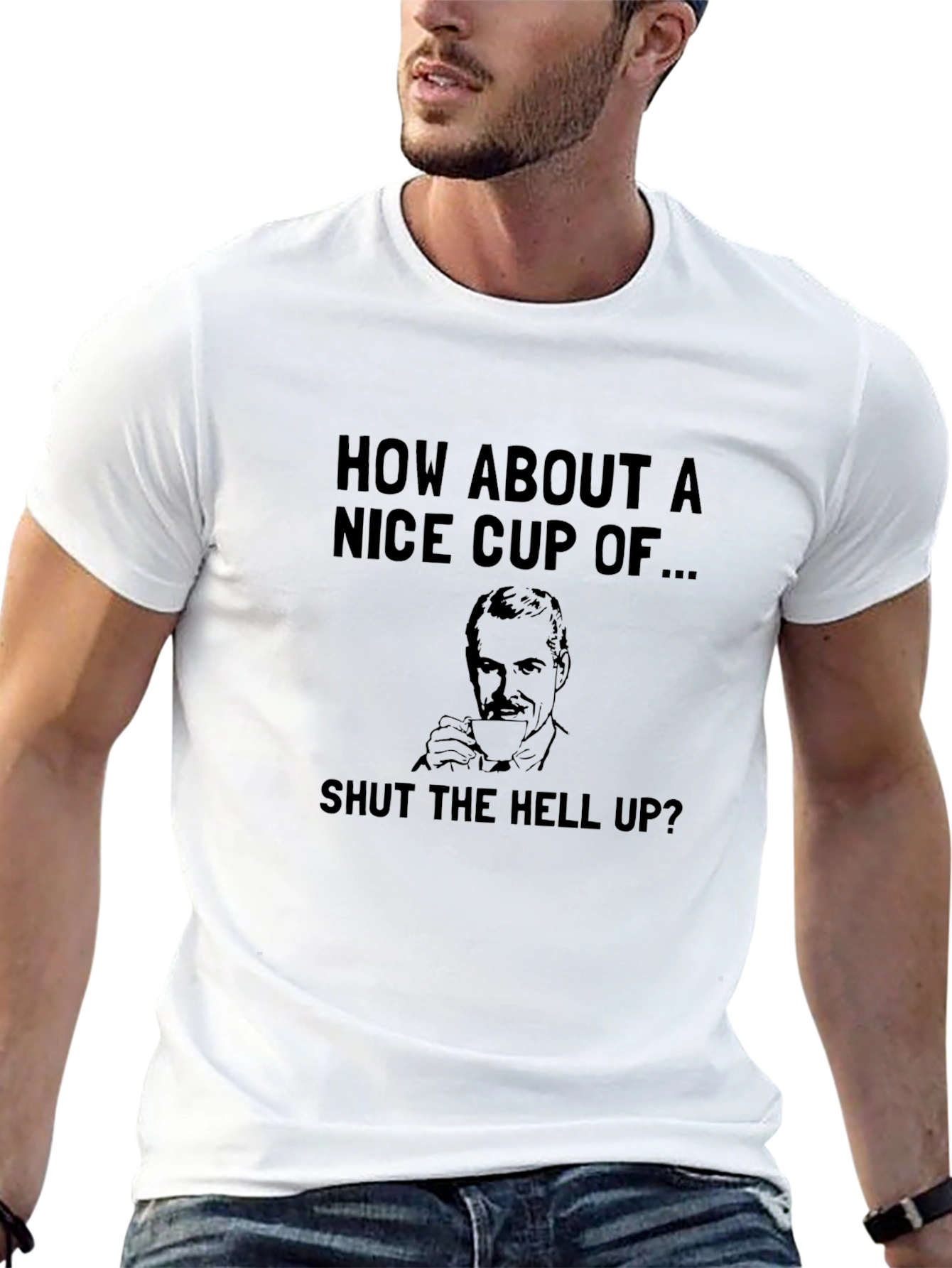 Humorous Shut Up Coffee T-Shirt
