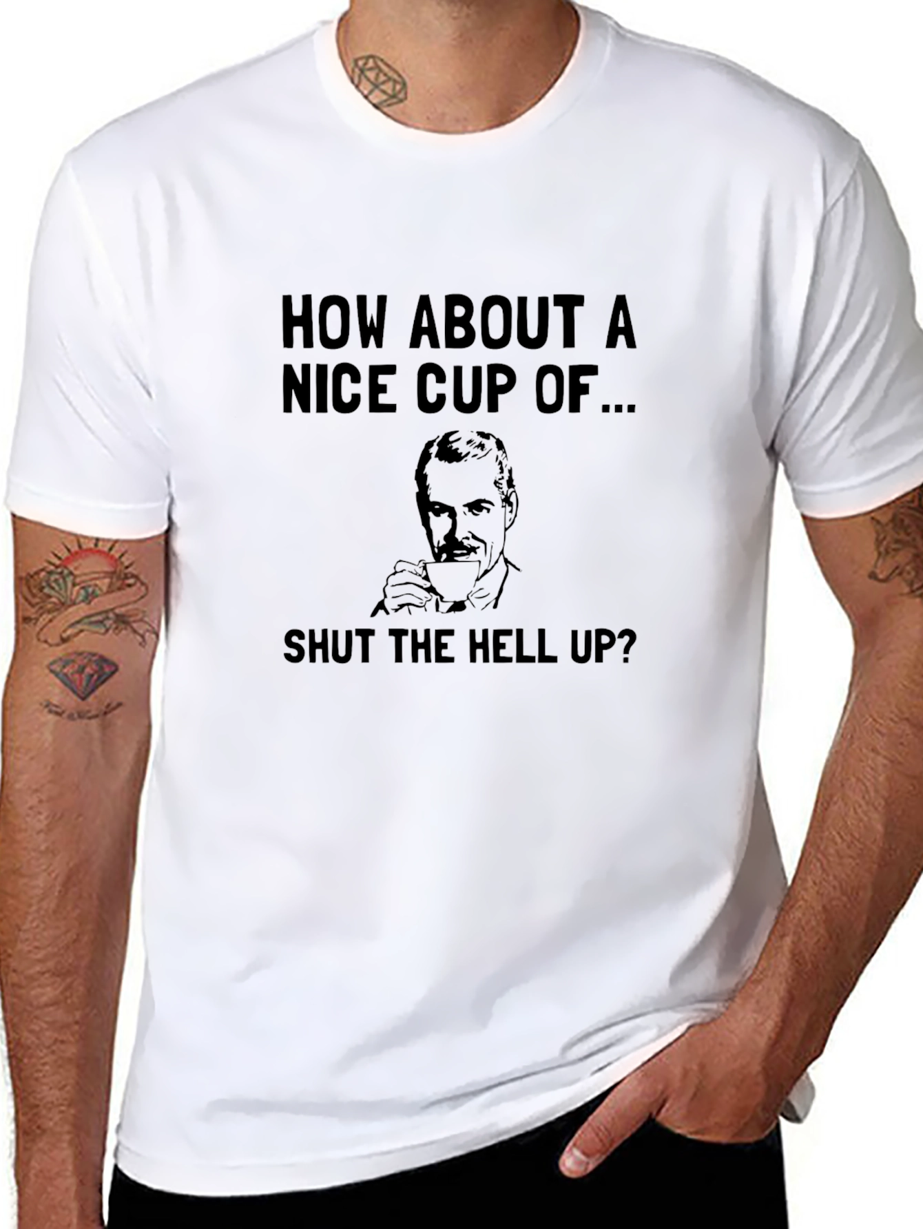 Humorous Shut Up Coffee T-Shirt