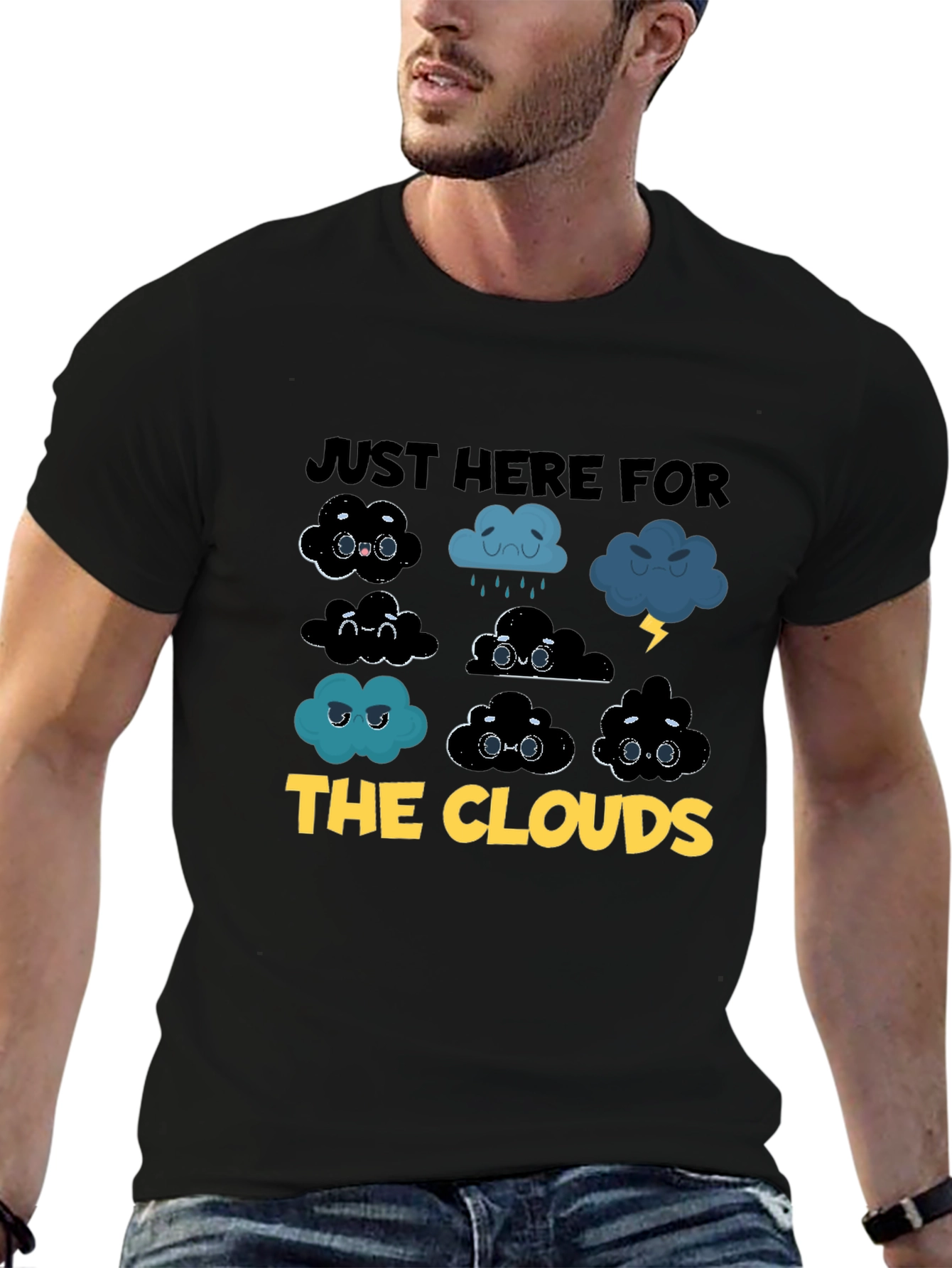 Just Here For The Clouds Graphic Tee
