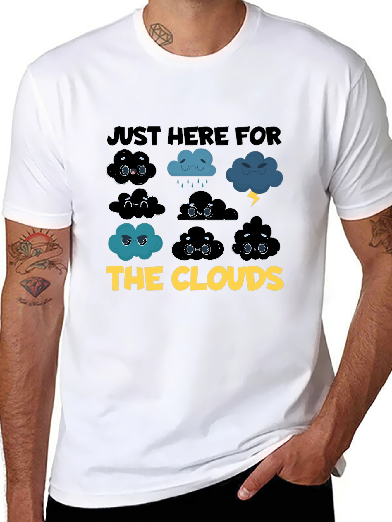 Just Here For The Clouds Graphic Tee