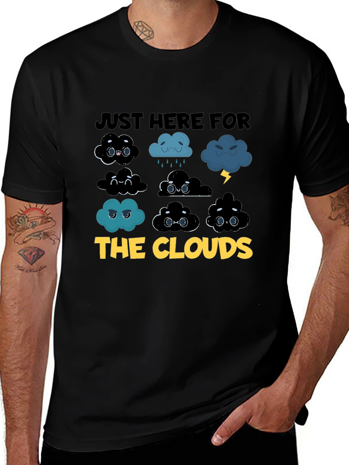 Just Here For The Clouds Graphic Tee