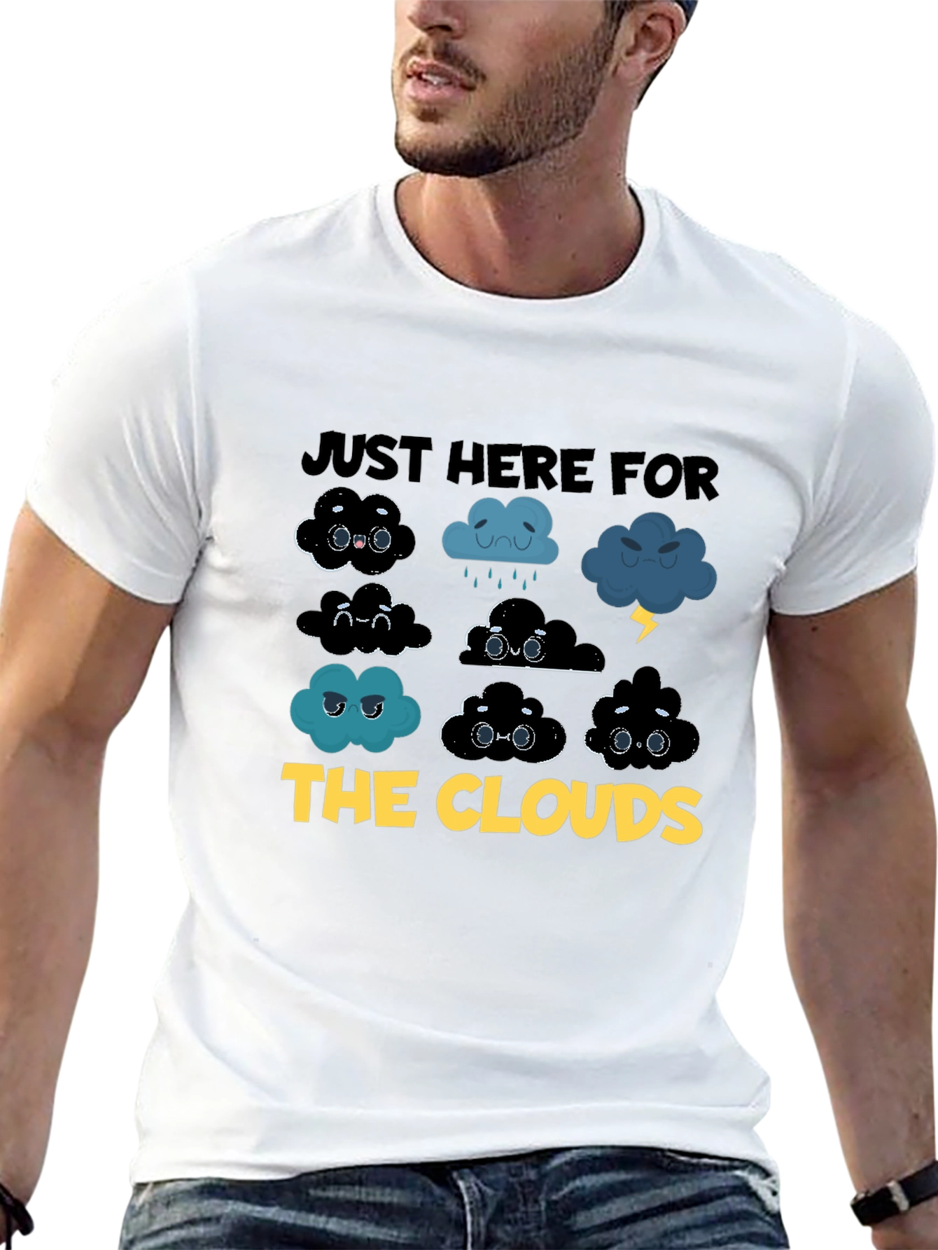 Just Here For The Clouds Graphic Tee