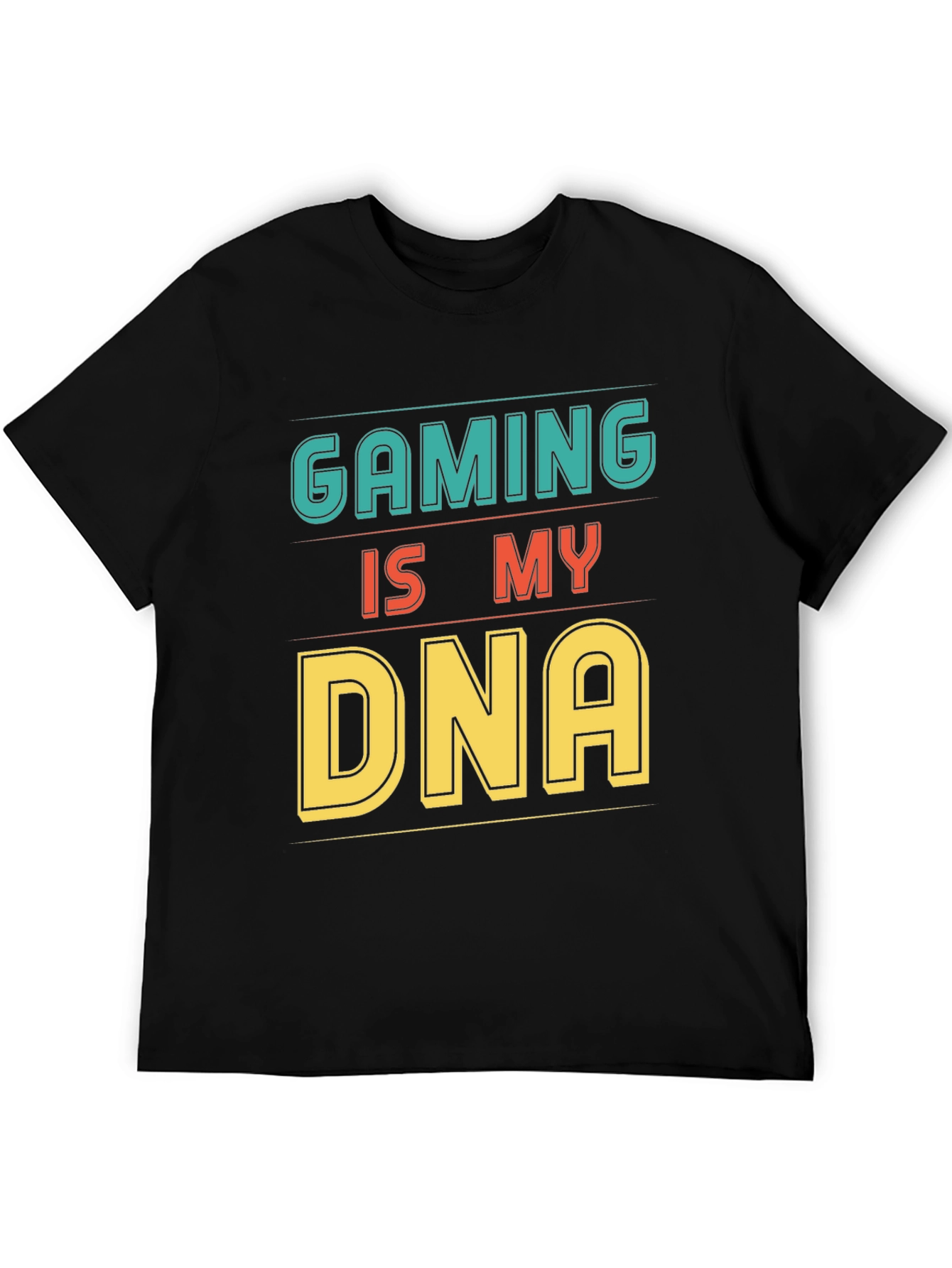 Gaming is My DNA Black Graphic T-Shirt