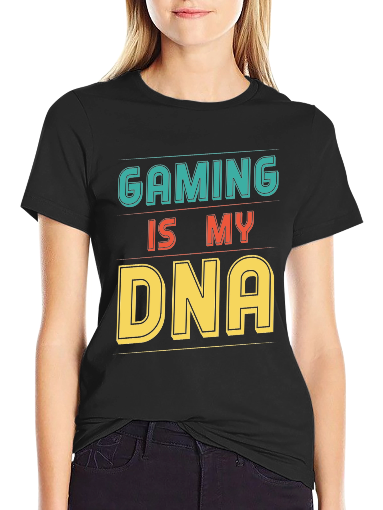 Gaming is My DNA Black Graphic T-Shirt
