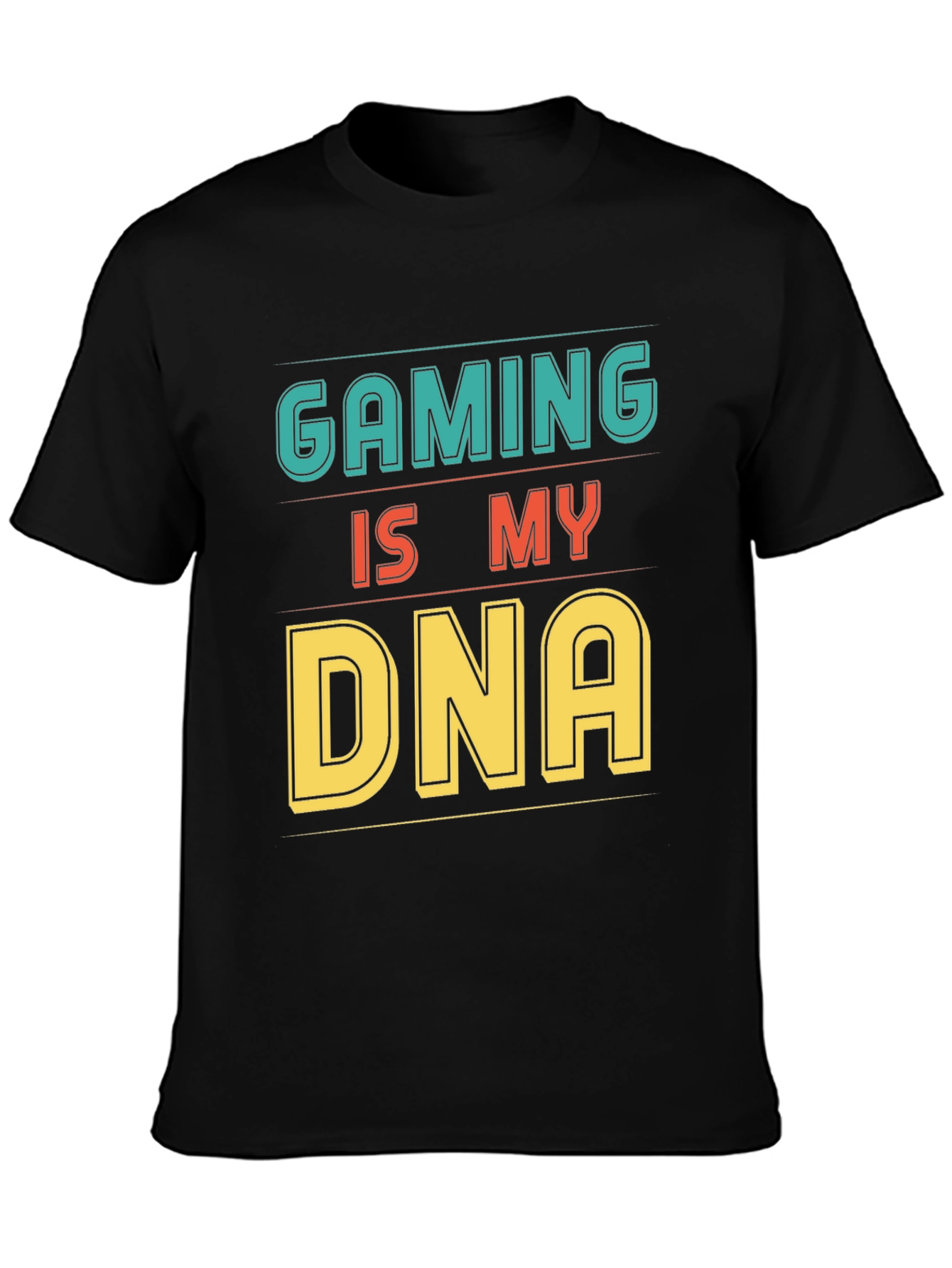 Gaming is My DNA Black Graphic T-Shirt
