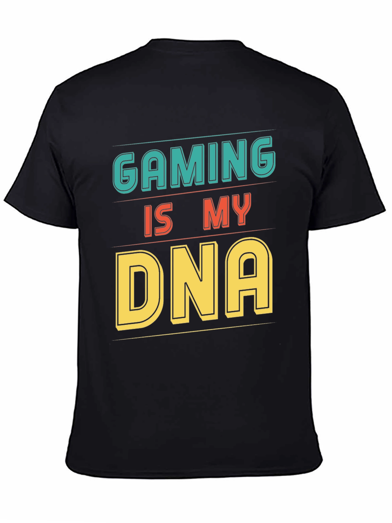 Gaming is My DNA Black Graphic T-Shirt