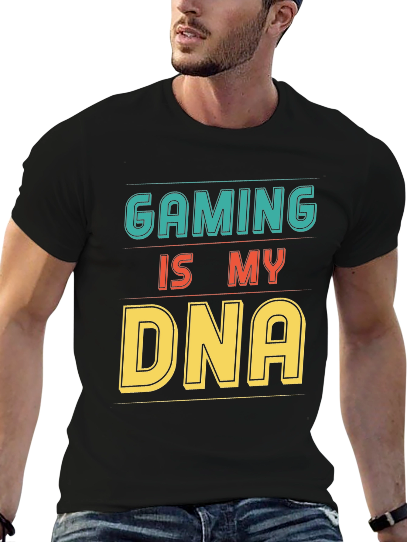 Gaming is My DNA Black Graphic T-Shirt