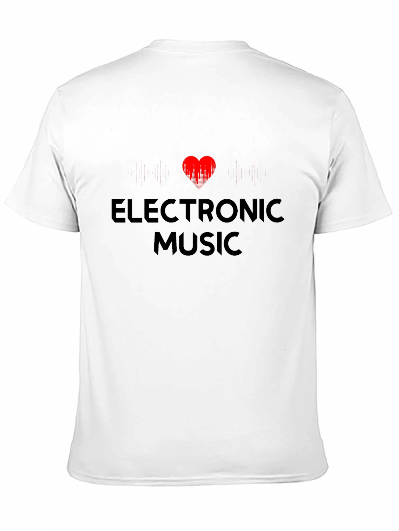Electronic Music Heartbeat Black T-Shirt