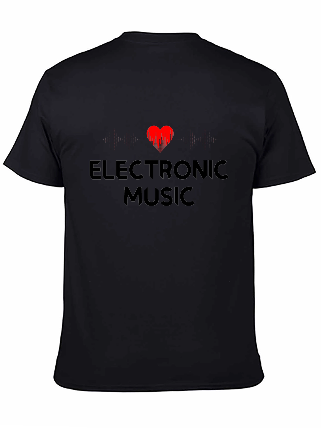 Electronic Music Heartbeat Black T-Shirt
