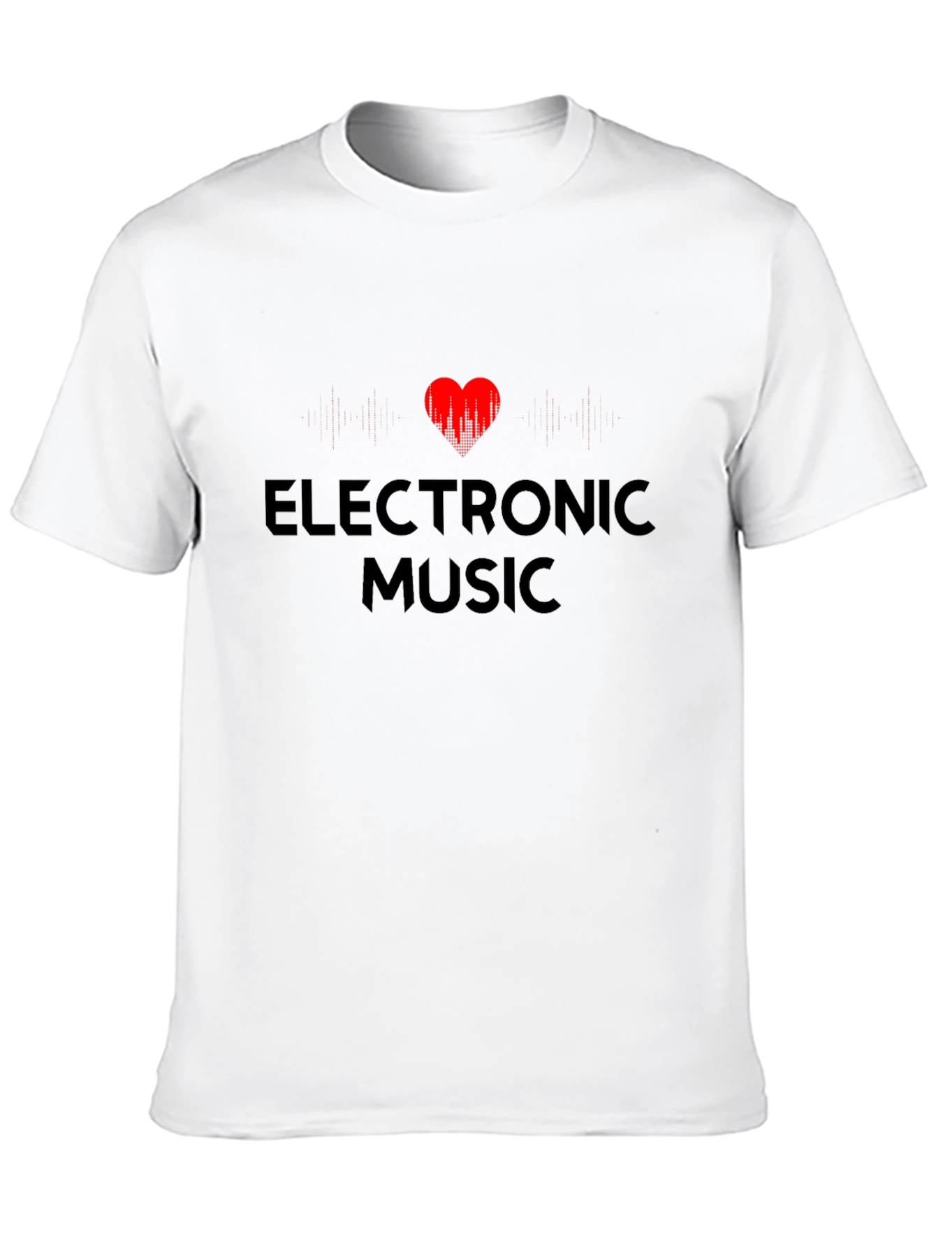 Electronic Music Heartbeat Black T-Shirt