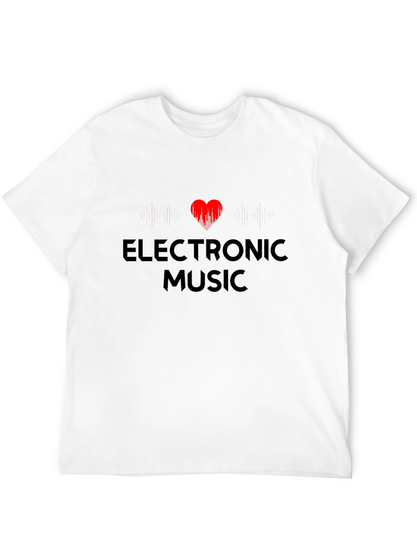 Electronic Music Heartbeat Black T-Shirt